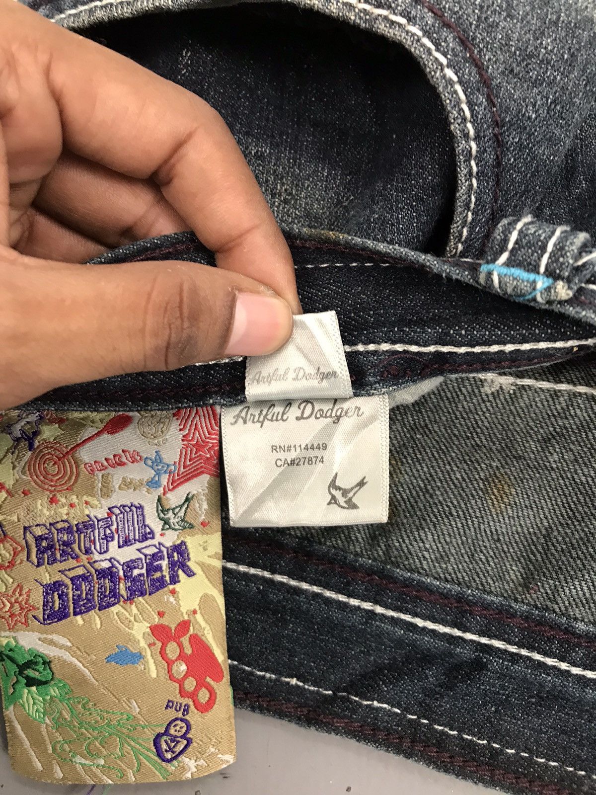 Vintage Vintage artful dodger embroidered denim Size US 41 - 6 Thumbnail