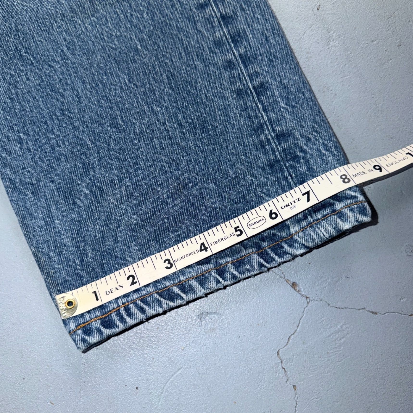 Levi's Levi's 501 Jeans Hardware Vintage 90s USA 38x32 Blue Light Wash Regular Mens Straight 5-Pocket Denim Cotton Size US 38 / EU 54 - 5 Thumbnail