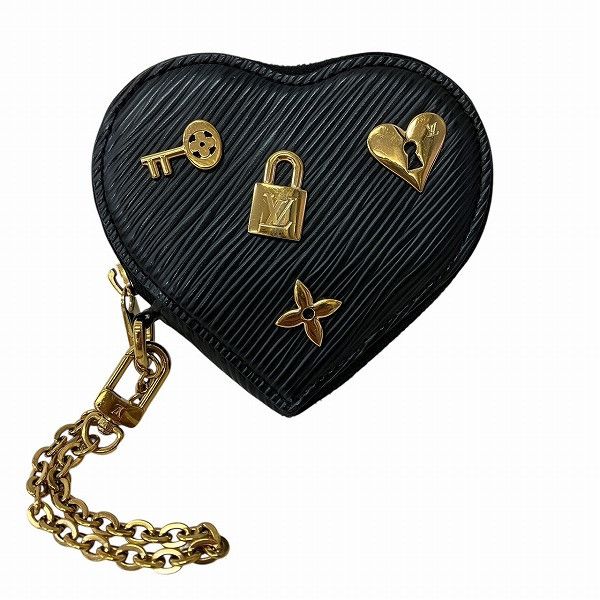 Louis Vuitton Louis Vuitton Portemonnaie Coeur Love Lock Epi Coin Case Leather Coin Case M63995 DUTY FREE for USA