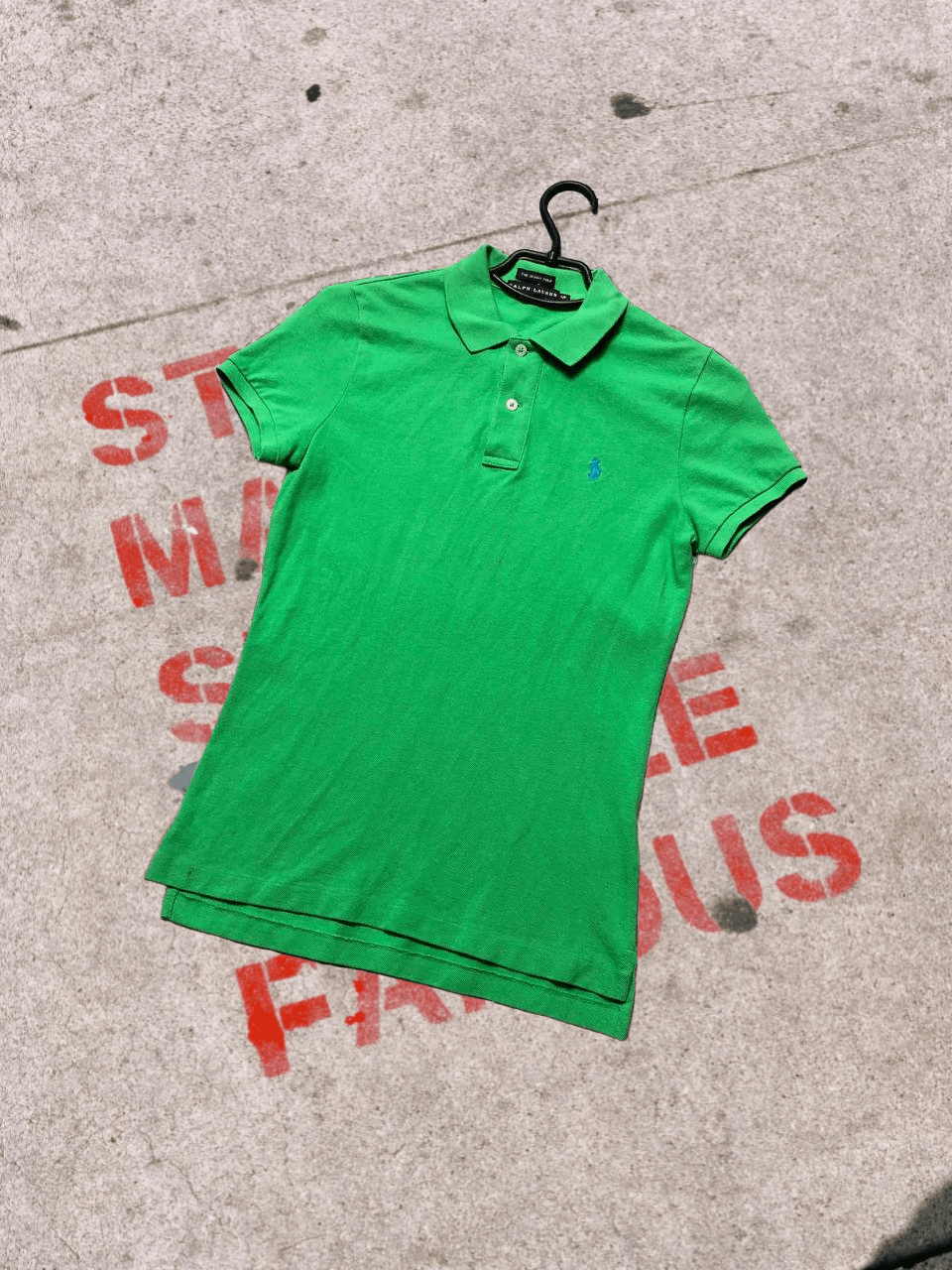 Polo Ralph Lauren Ralph Lauren Green Logo Embroidered Cotton Skinny Polo Size S / US 4 / IT 40 - 1 Thumbnail