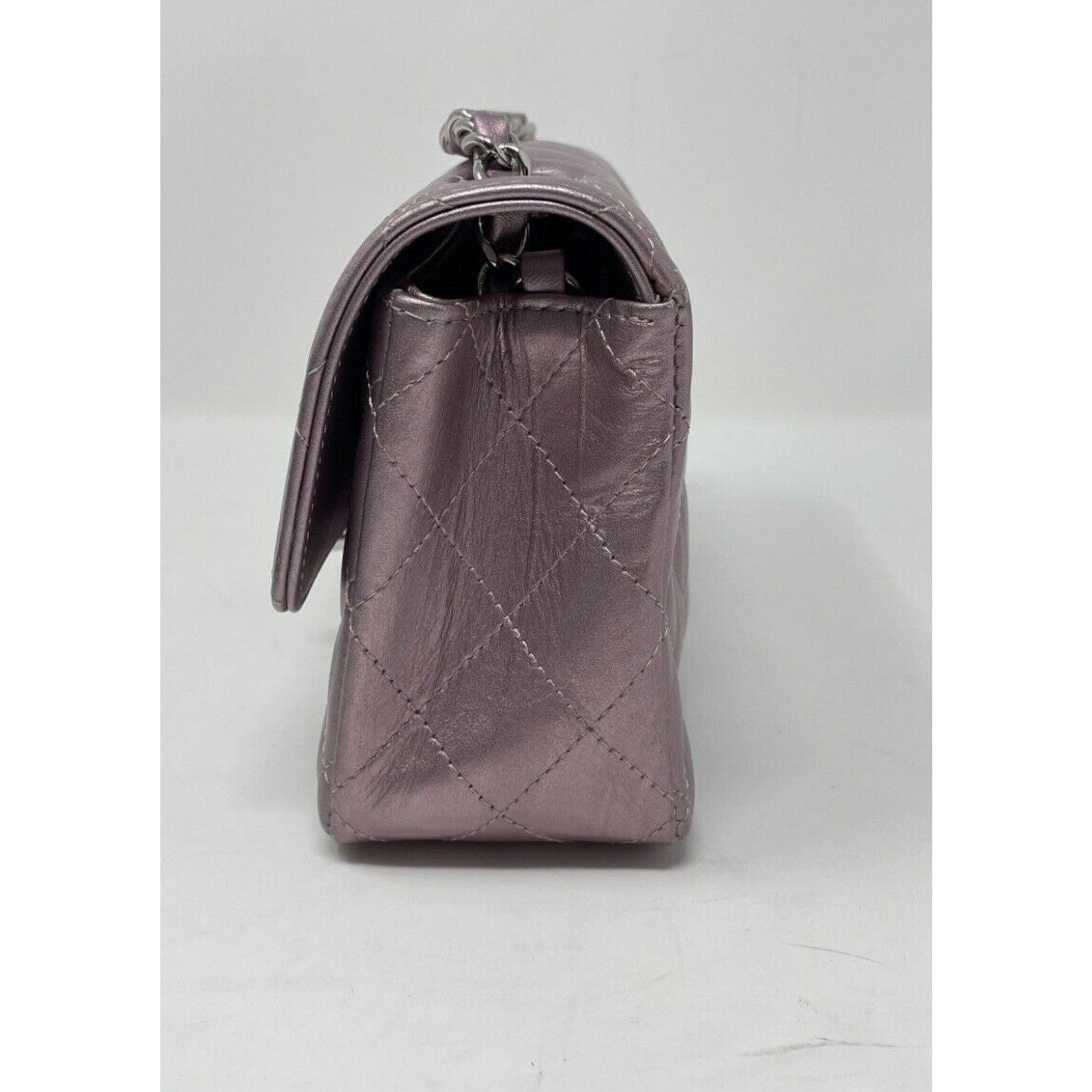 Chanel Mini Rectangular Classic Purple Iridescent Calfskin Flap Size ONE SIZE - 10 Thumbnail