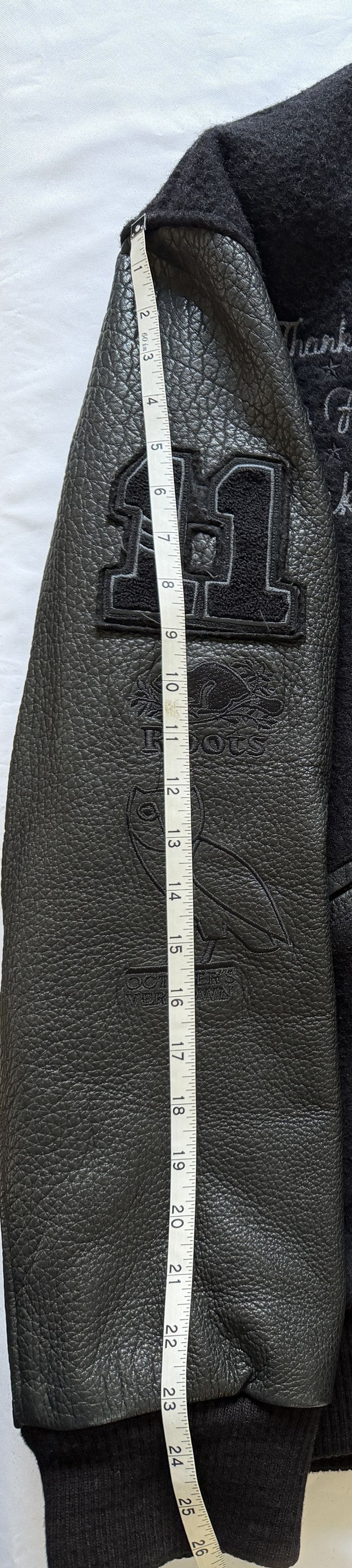 Drake 💥💎F&F💎💥🦉1/8 OVO Roots 2011 Bison Leather Wool Varsity Size US XXL / EU 58 / 5 - 5 Thumbnail