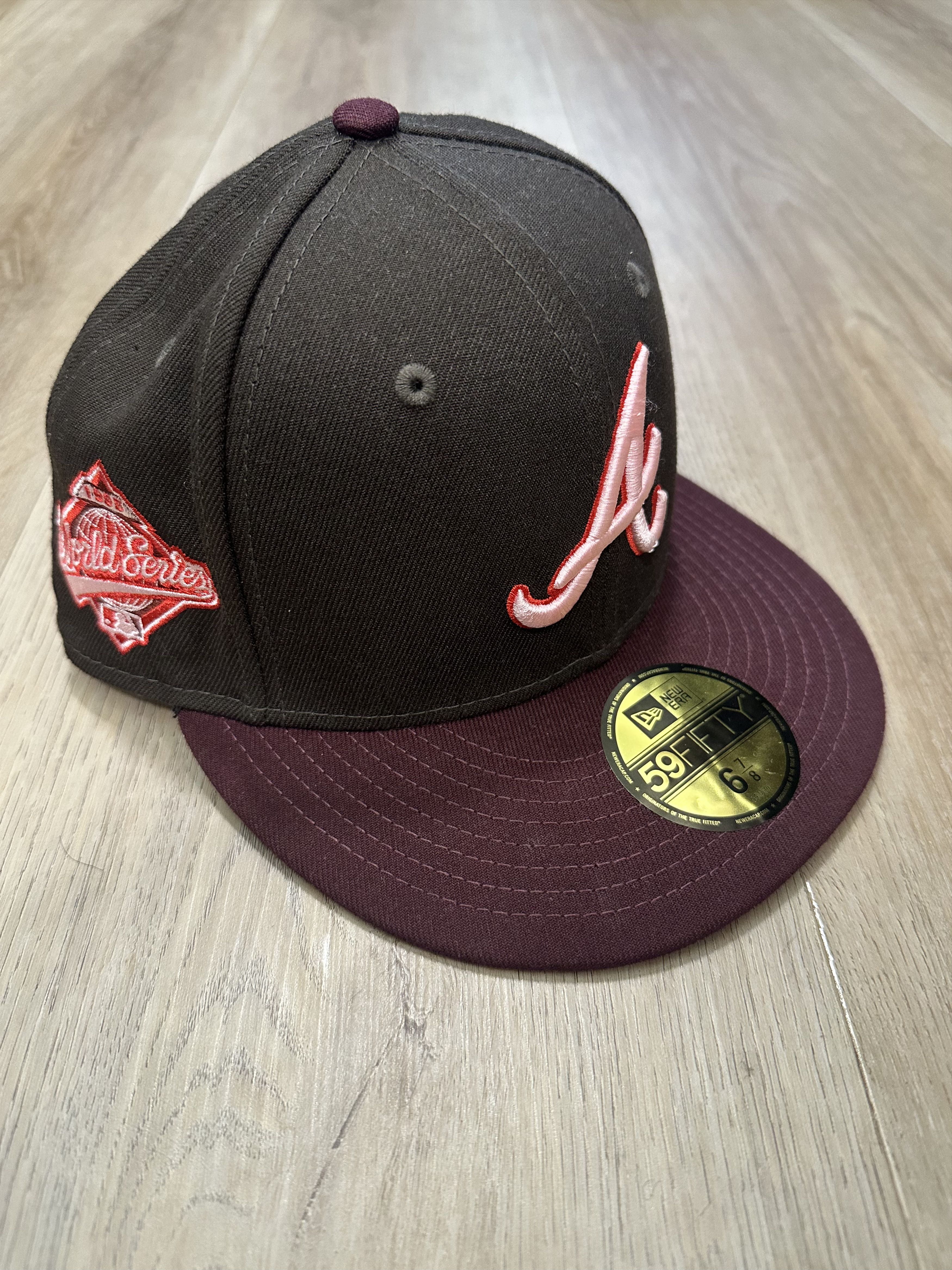 New Era Atlanta Braves Fitted Hat 6 7/8 Size ONE SIZE - 1 Thumbnail