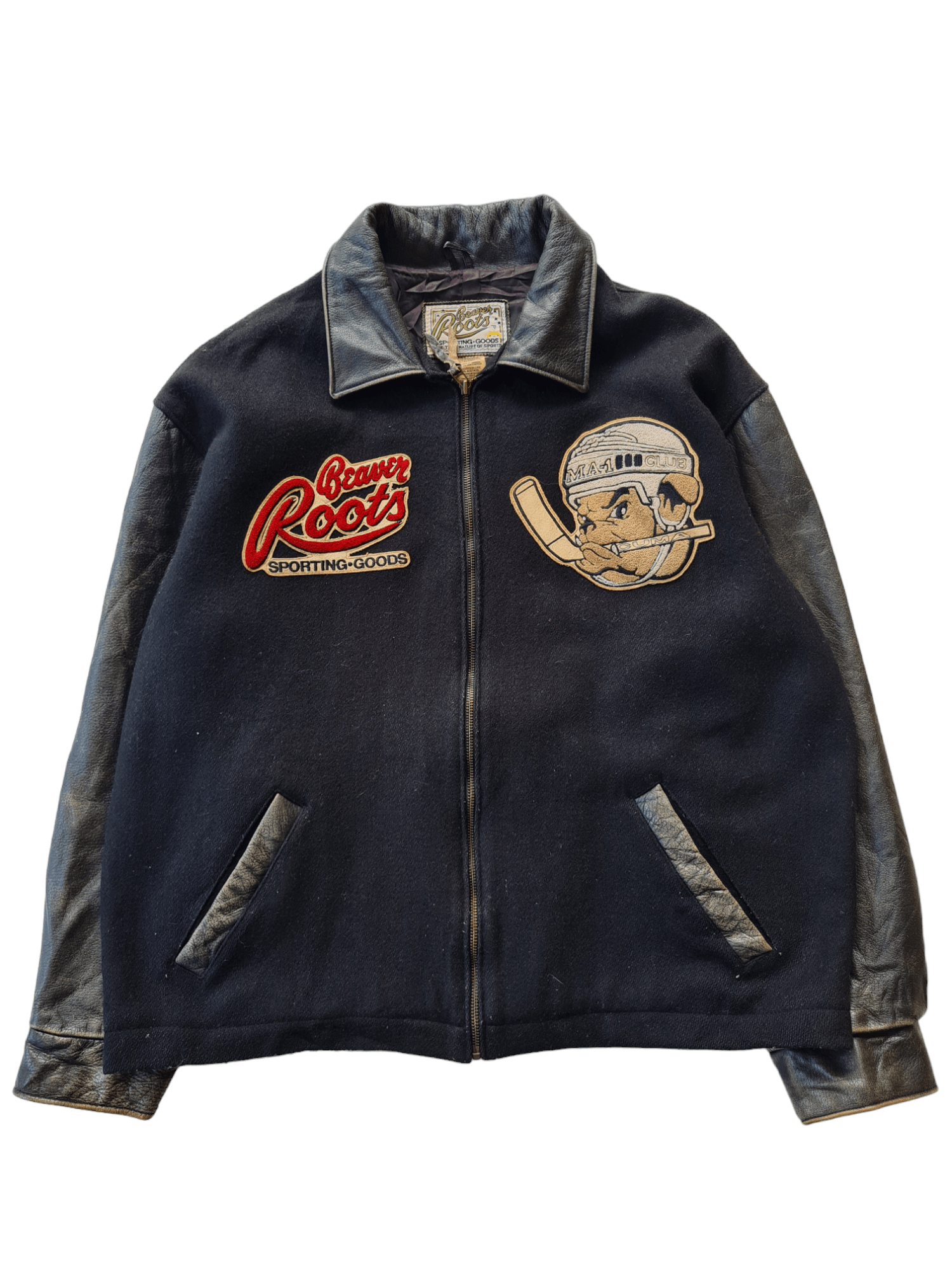 Roots Vtg Varsity Jacket Beaver Roots Canada Size US XL / EU 56 / 4 - 1 Thumbnail
