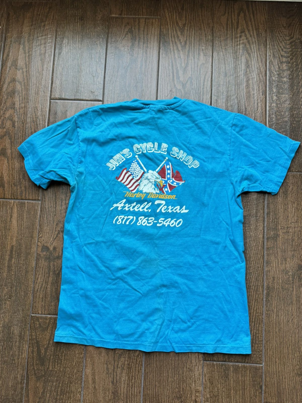 Harley Davidson × Vintage VTG 1989 HARLEY DAVIDSON Soaring High Flying Eagle T Shirt Size US L / EU 52-54 / 3 - 2 Thumbnail