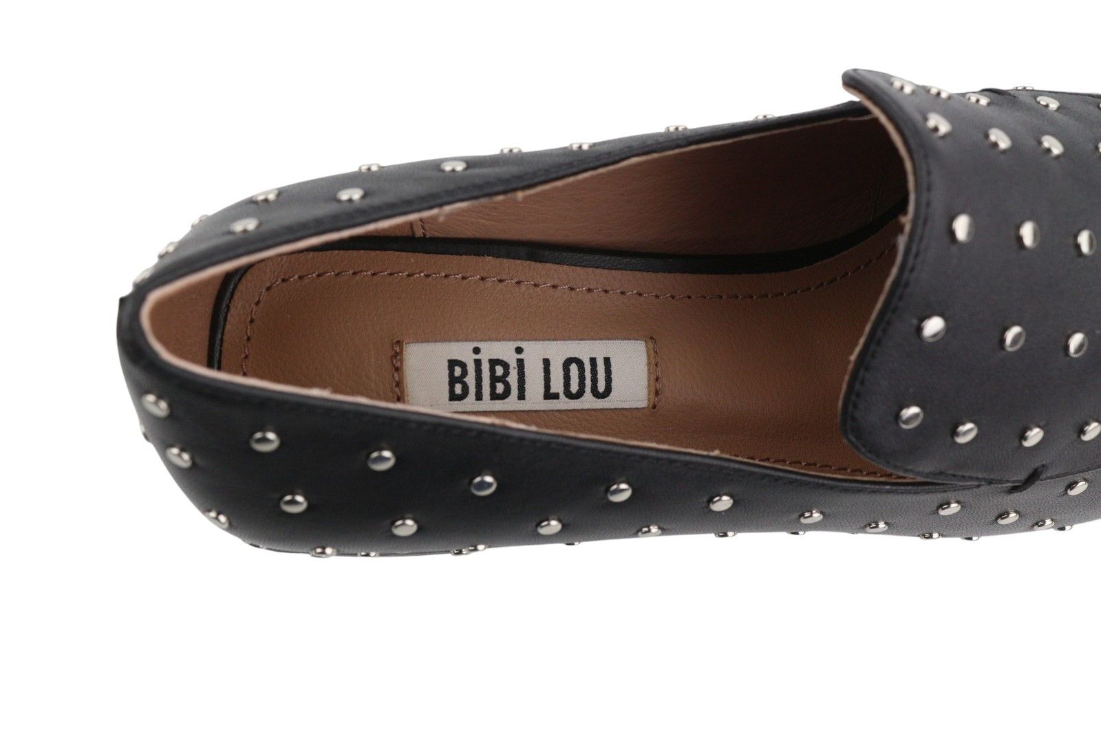 Other BIBI LOU LILIAN EU37 Black Leather Silver Studs Square 87559 Size US 6 / IT 36 - 10 Thumbnail