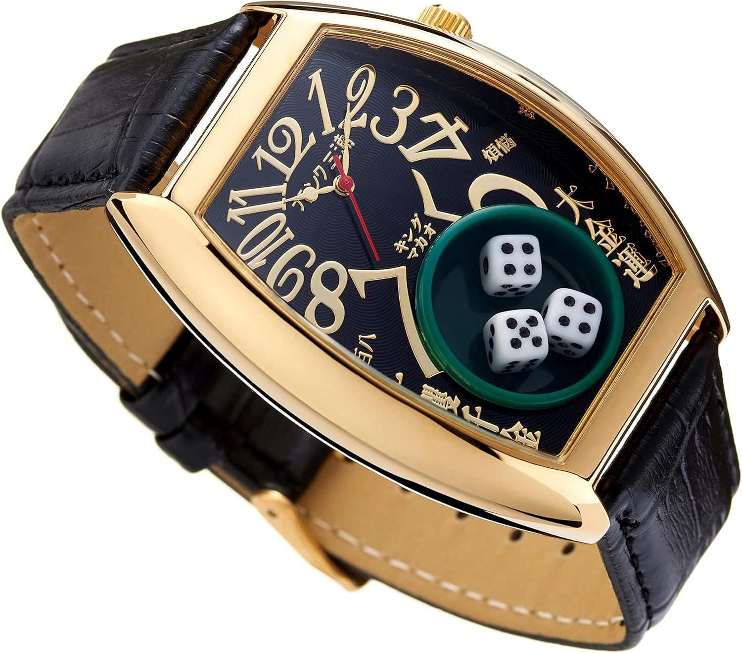 Japanese Brand Frank Miura Life's a Gamble Watch King Macau Dice black gold Size ONE SIZE - 2 Thumbnail