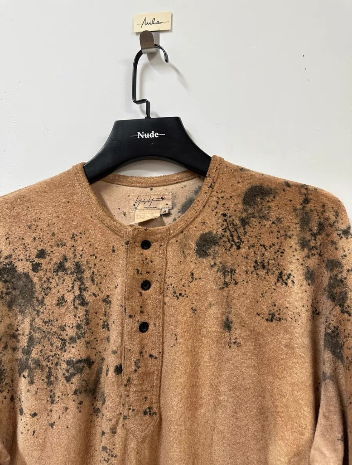 Yohji Yamamoto Yohji Yamamoto pour homme 90S Tie-dye Fur Collar LS Shirt Size US M / EU 48-50 / 2 - 2 Thumbnail