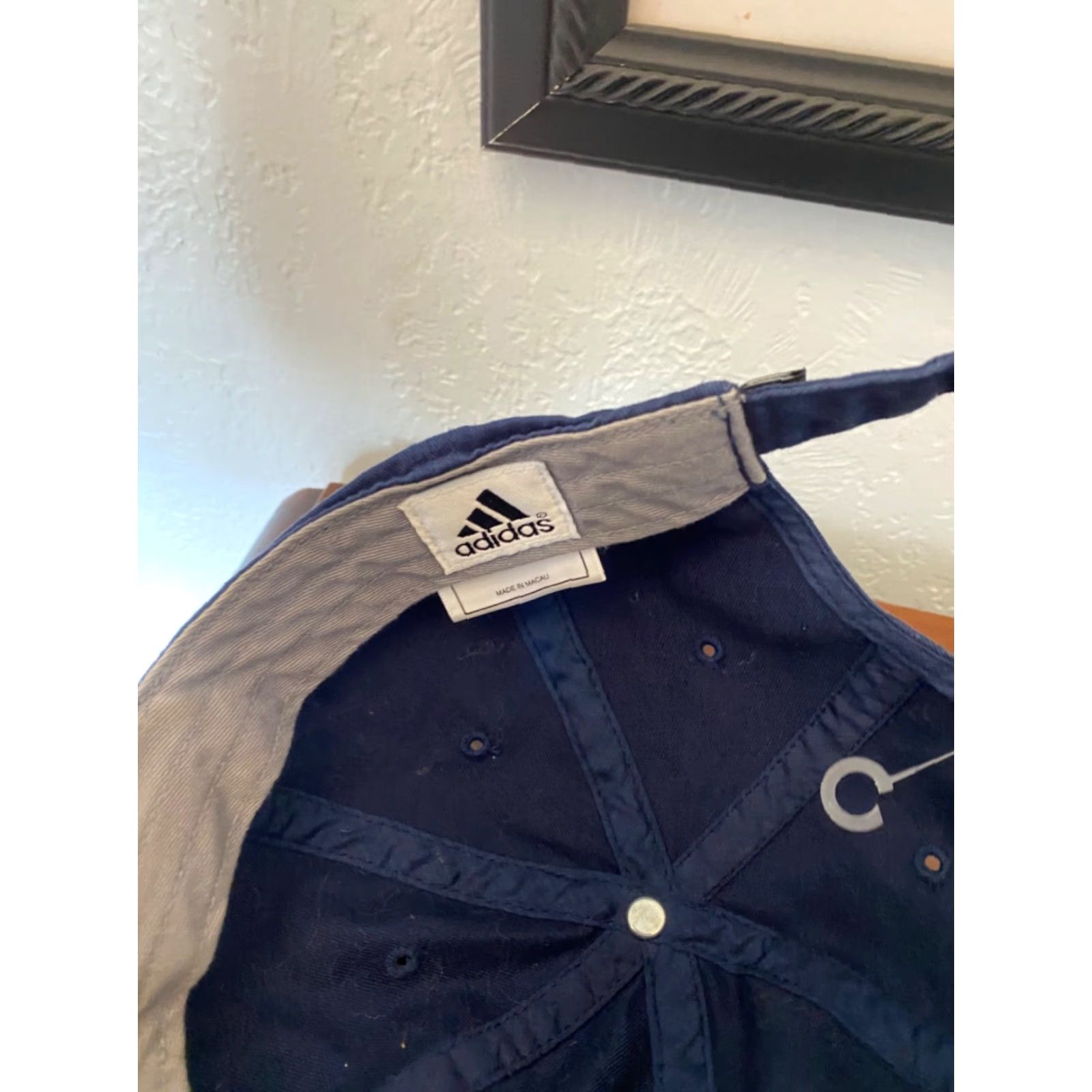 Adidas VINTAGE Adidas Baseball Cap 90s Logo Adjustable Blue White Hat Mens Cap/Strapback Cotton Outdoor Indoor Size ONE SIZE - 5 Thumbnail