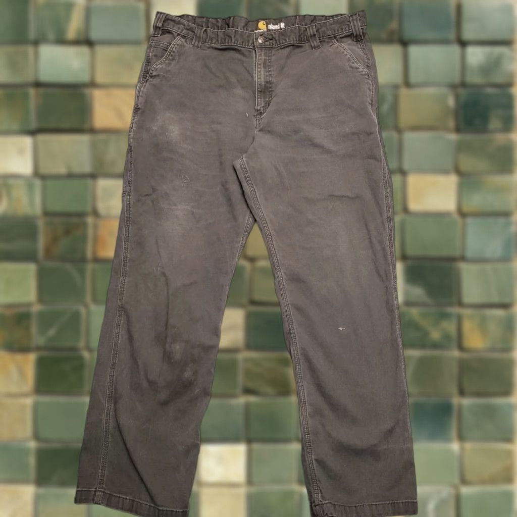 Carhartt Carhartt Pants Mens 42x32 Black Canvas Relaxed Cargo Rugged Flex Workwear 100135 Size US 42 / EU 58 - 1 Thumbnail