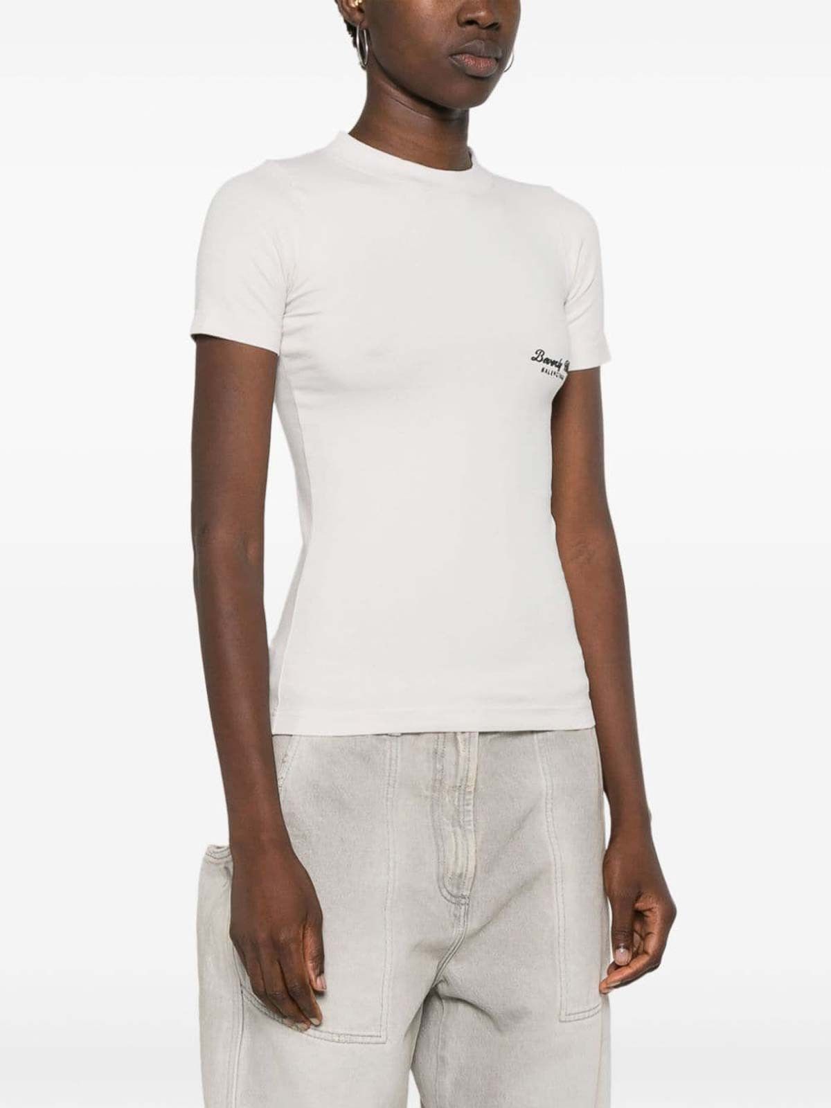 Balenciaga o1tr1nto1125 Beverly Hills T-Shirt Fitted in Ivory Size US M / EU 48-50 / 2 - 4 Thumbnail