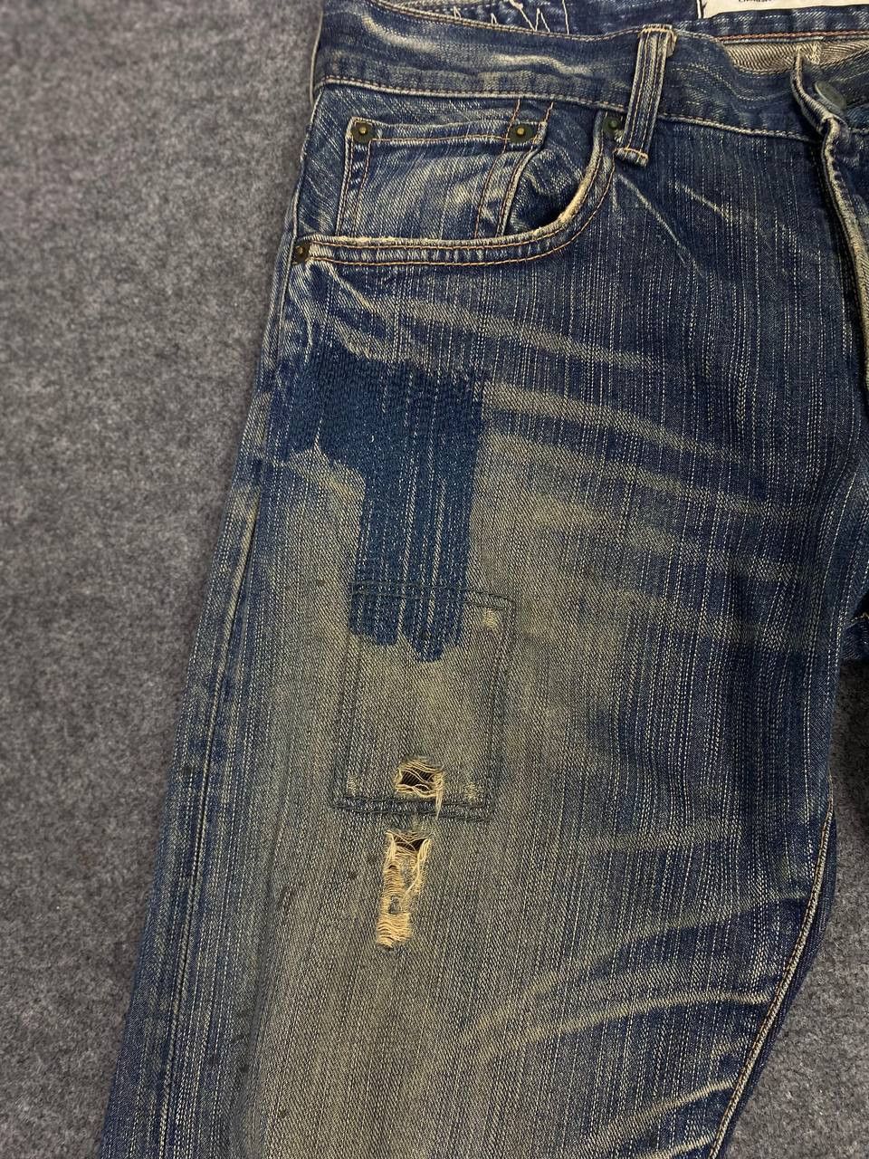Edwin vintage edwin xv distressed reworked denim nice design Size US 35 - 14 Thumbnail