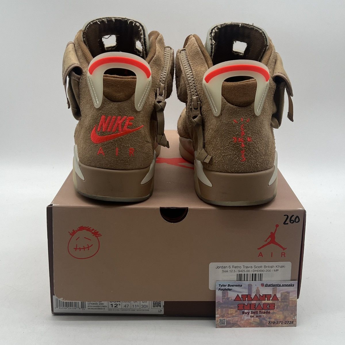 Jordan Brand Travis Scott x air Jordan 6 British khaki Size US 12.5 / EU 45-46 - 3 Thumbnail