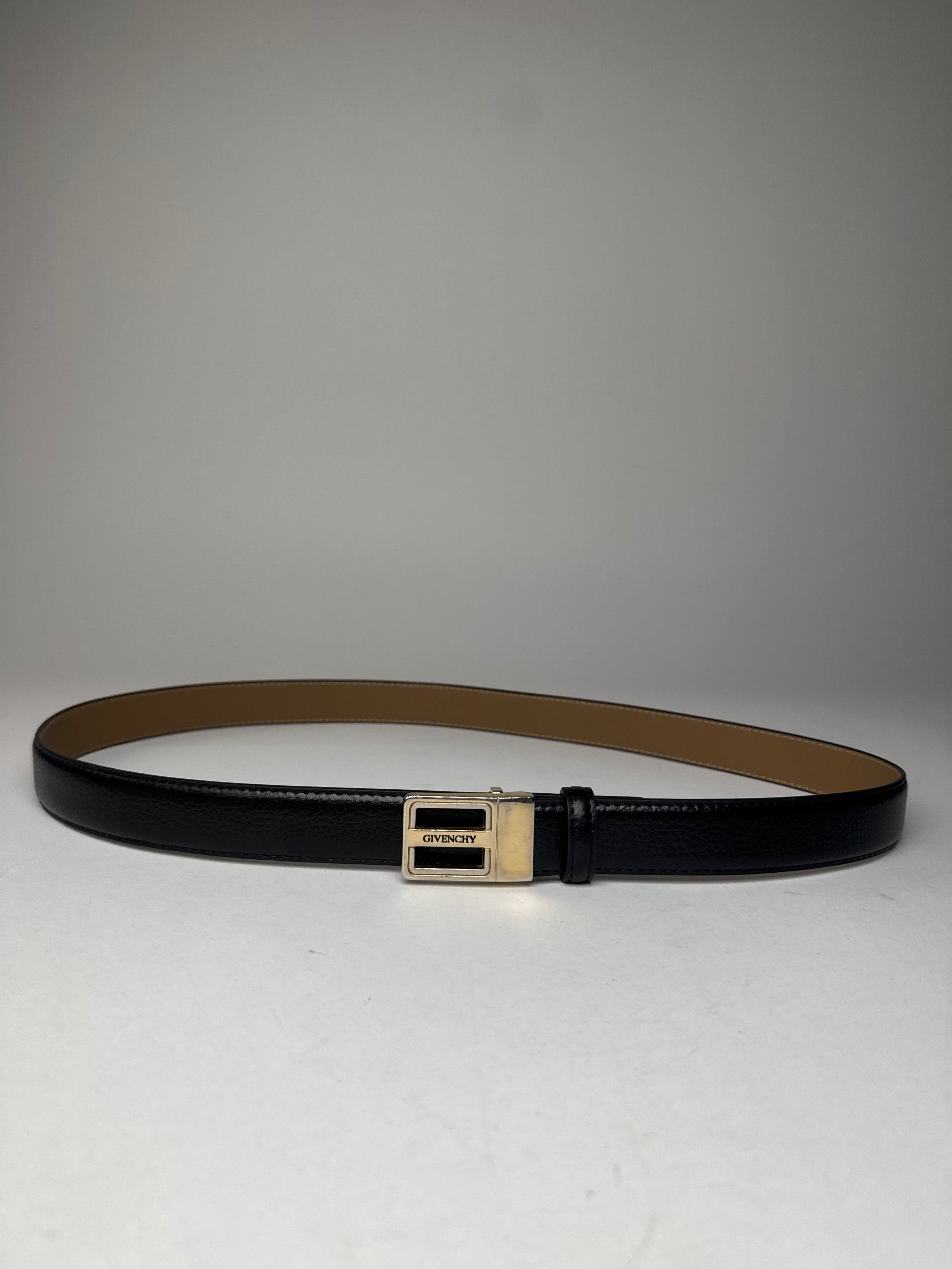 Givenchy Vintage Leather Belt Black Size ONE SIZE - 1 Thumbnail
