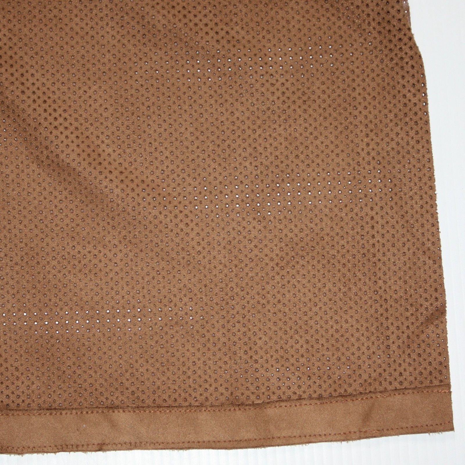 Other Luii Light Brown Tan Color Faux Suede Coat Perforated Jacket Size XL / US 12-14 / IT 48-50 - 4 Thumbnail