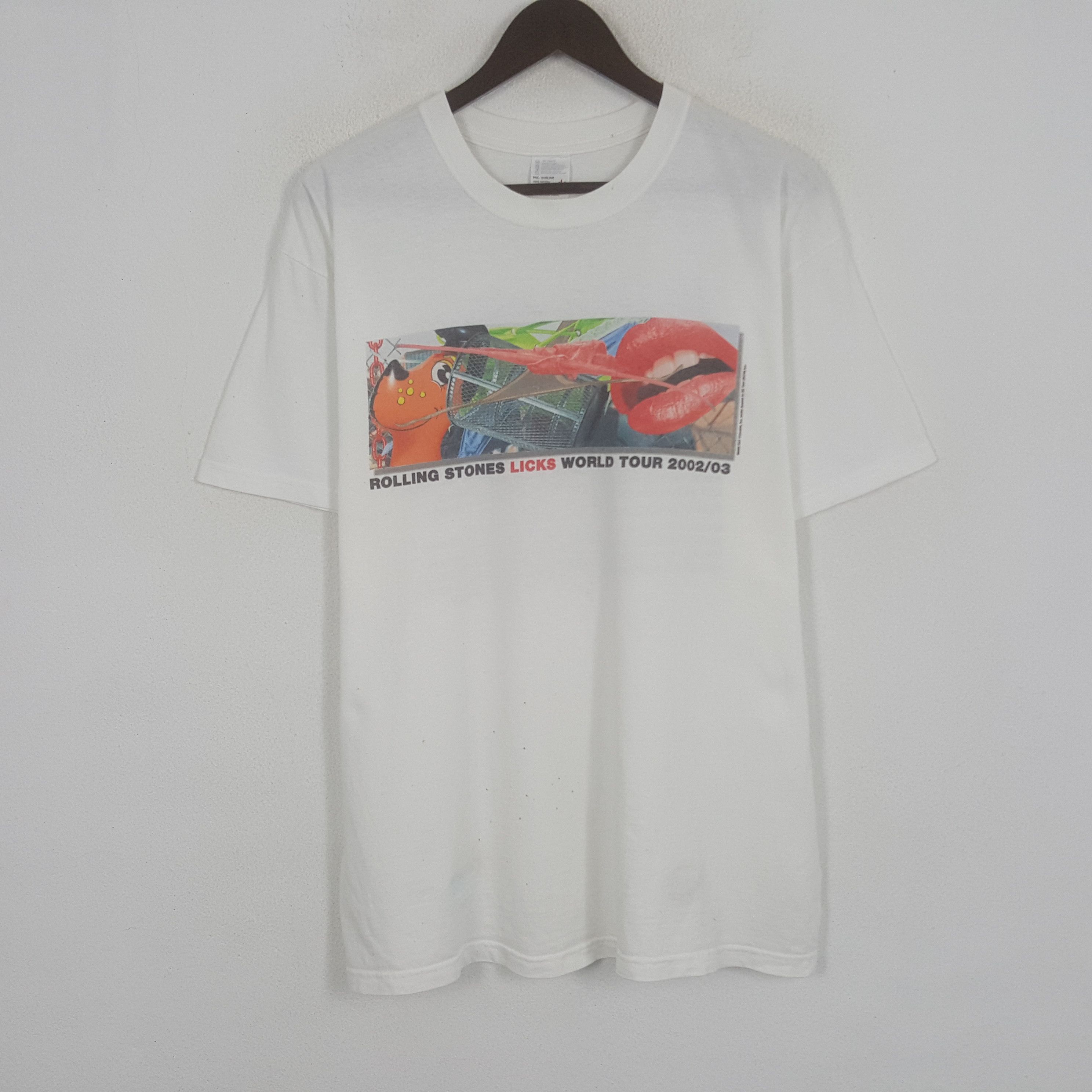the rolling stones Licks Tour 2002 Tシャツ Vintage Rolling Stones Licks Tour World 2002/2003 Tshirt