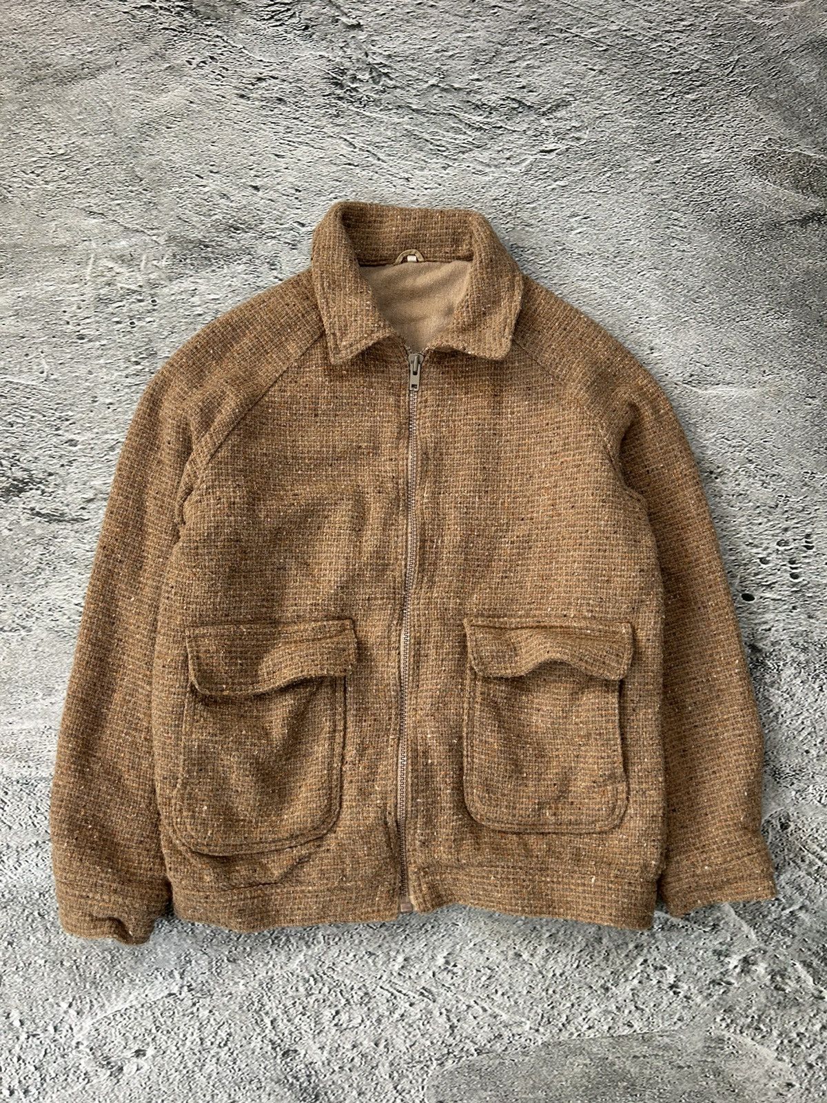 Other Italian true vintage wool jacket brown 60s Size US L / EU 52-54 / 3 - 1 Thumbnail