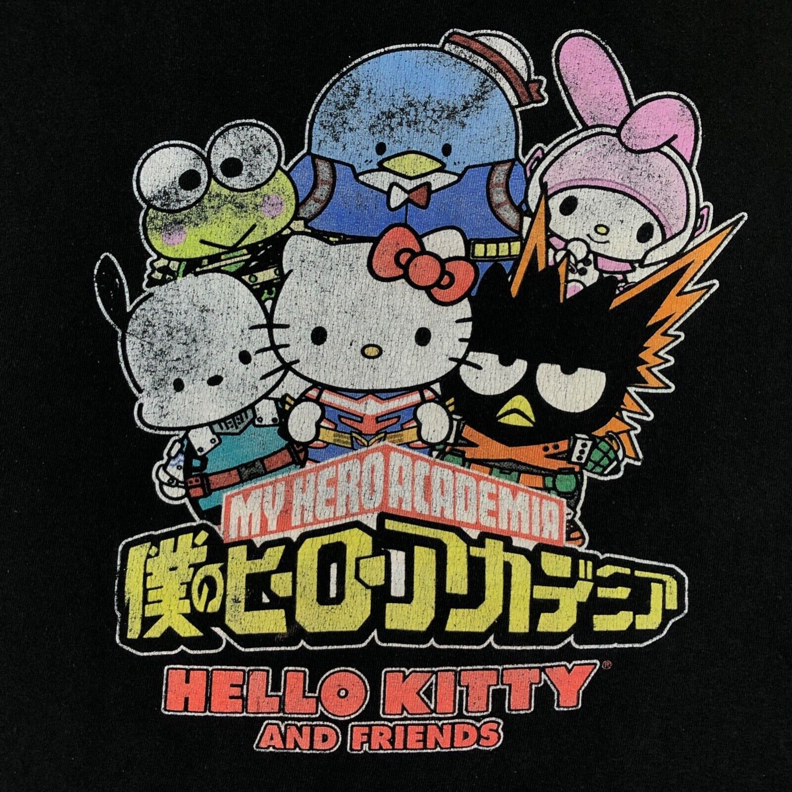 Vintage 2021 Hello Kitty and Friends My Hero Academia Black Tee XXL Size US XXL / EU 58 / 5 - 2 Thumbnail