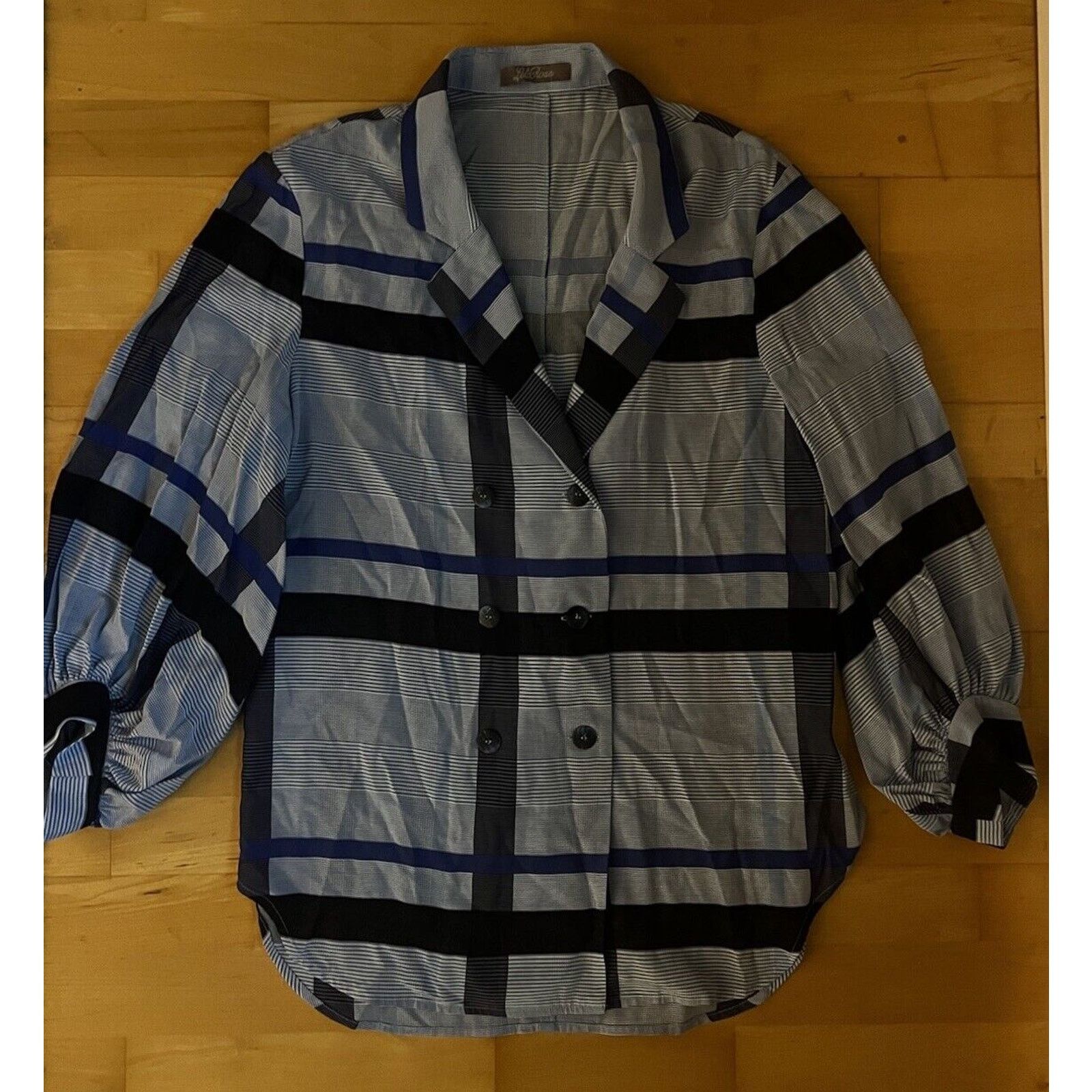 Lela Rose Lela Rose Plaid Oversized Double Breasted Balloon Sleeves 6 Size M / US 6-8 / IT 42-44 - 3 Thumbnail