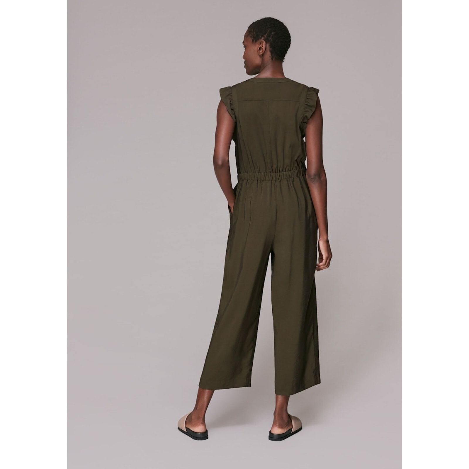 Whistles WHISTLES Women straight Jumpsuit Khaki Size 8 A000120 Size 30" / US 8 / IT 44 - 4 Thumbnail