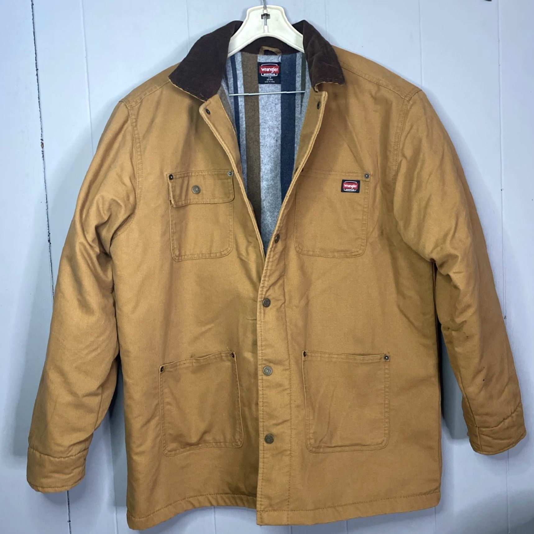 Wrangler Wrangler Jacket Chorecoat Workwear Canvas Lined Barn Flex Brown Large Men Wrangler Rugged Wear Outdoor Western 2020s? Size US L / EU 52-54 / 3 - 4 Thumbnail