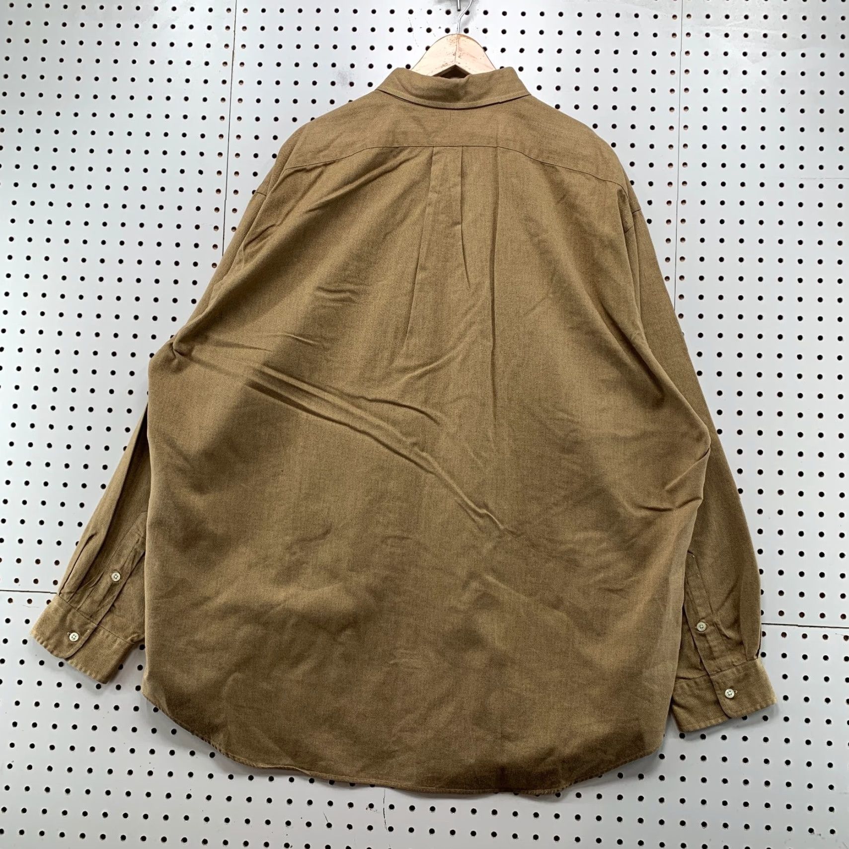Ralph Lauren VINTAGE Ralph Lauren Button-Up Shirt Men 2XL Brown Blake Two Ply Cotton Herringbone Size US XXL / EU 58 / 5 - 2 Thumbnail