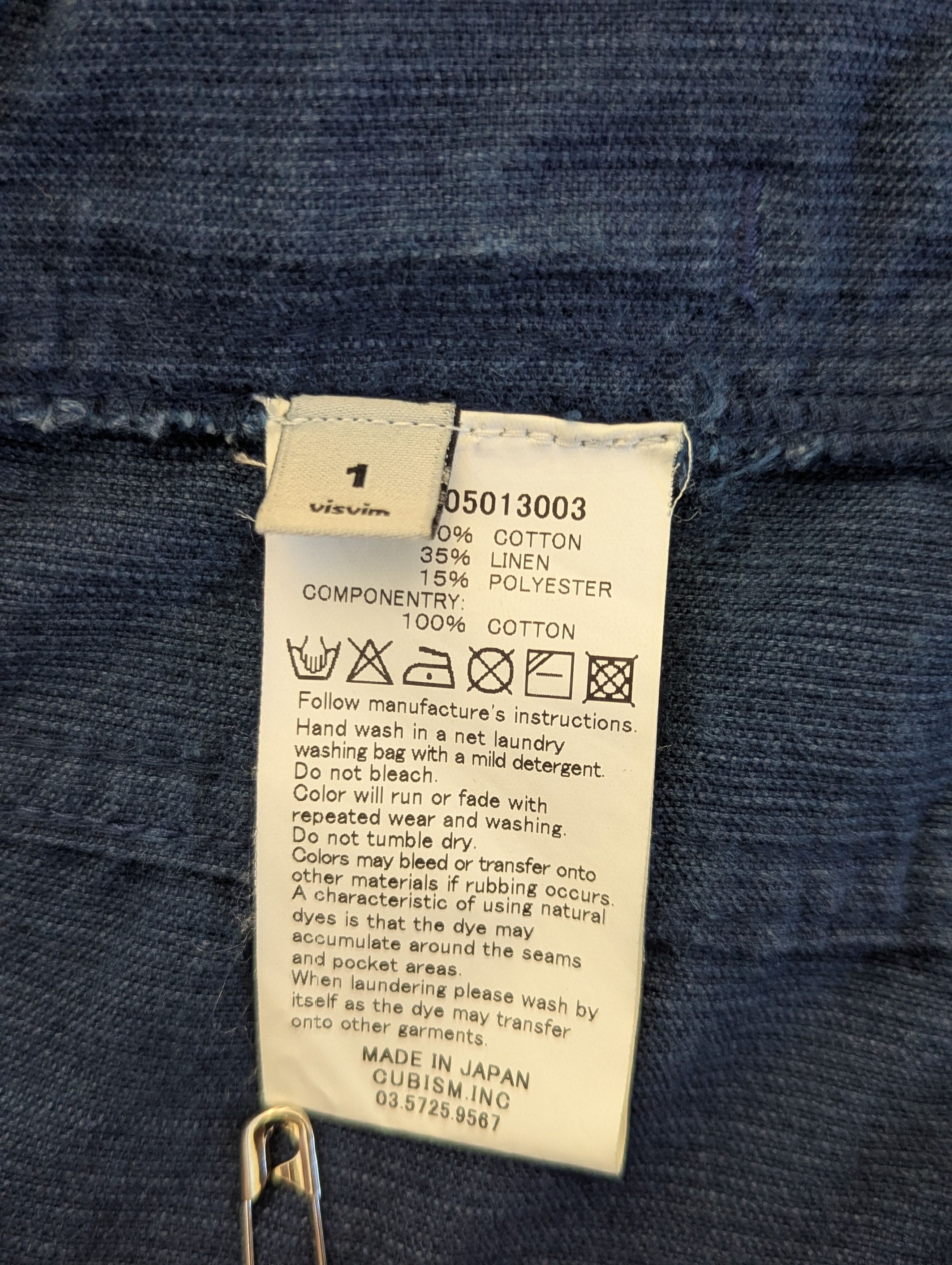 Visvim Visvim 101 Jacket N.D. (Natural Dye) Slub Indigo Size US S / EU 44-46 / 1 - 8 Thumbnail