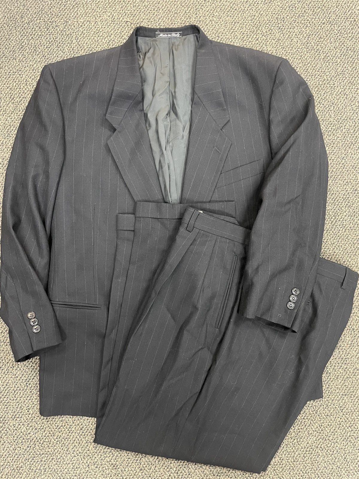 Giorgio Armani × Vintage Pinstripe Wool Suit Size 46R - 7 Thumbnail