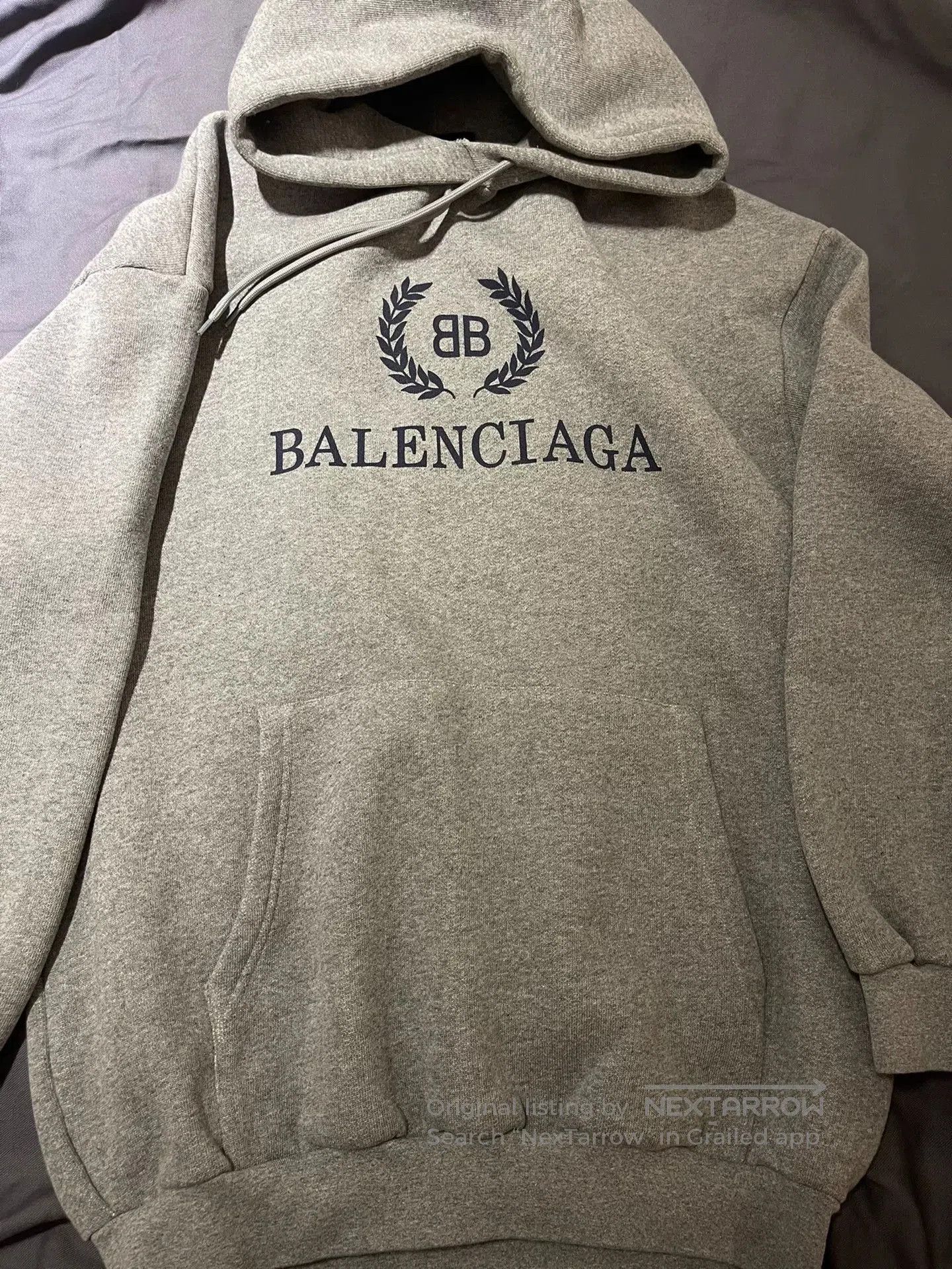 Balenciaga balenciaga gray hoodie with logo. Size US S / EU 44-46 / 1 - 1 Thumbnail