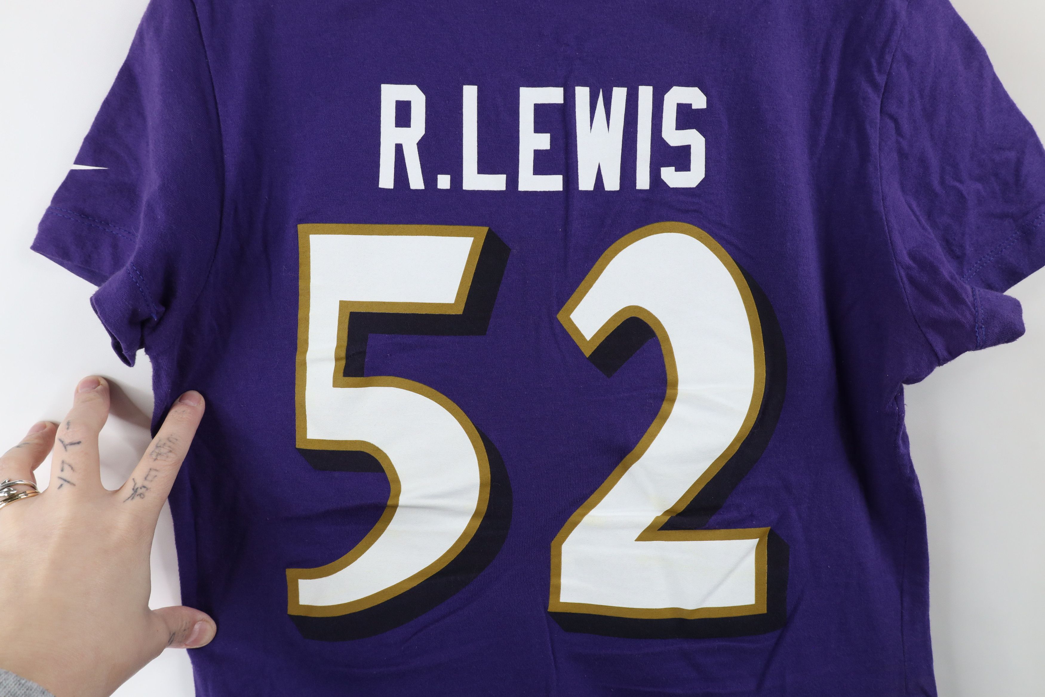 Nike × Vintage Nike Fit Super Bowl XLVII Baltimore Ravens Football T-Shirt Size S / US 4 / IT 40 - 9 Thumbnail