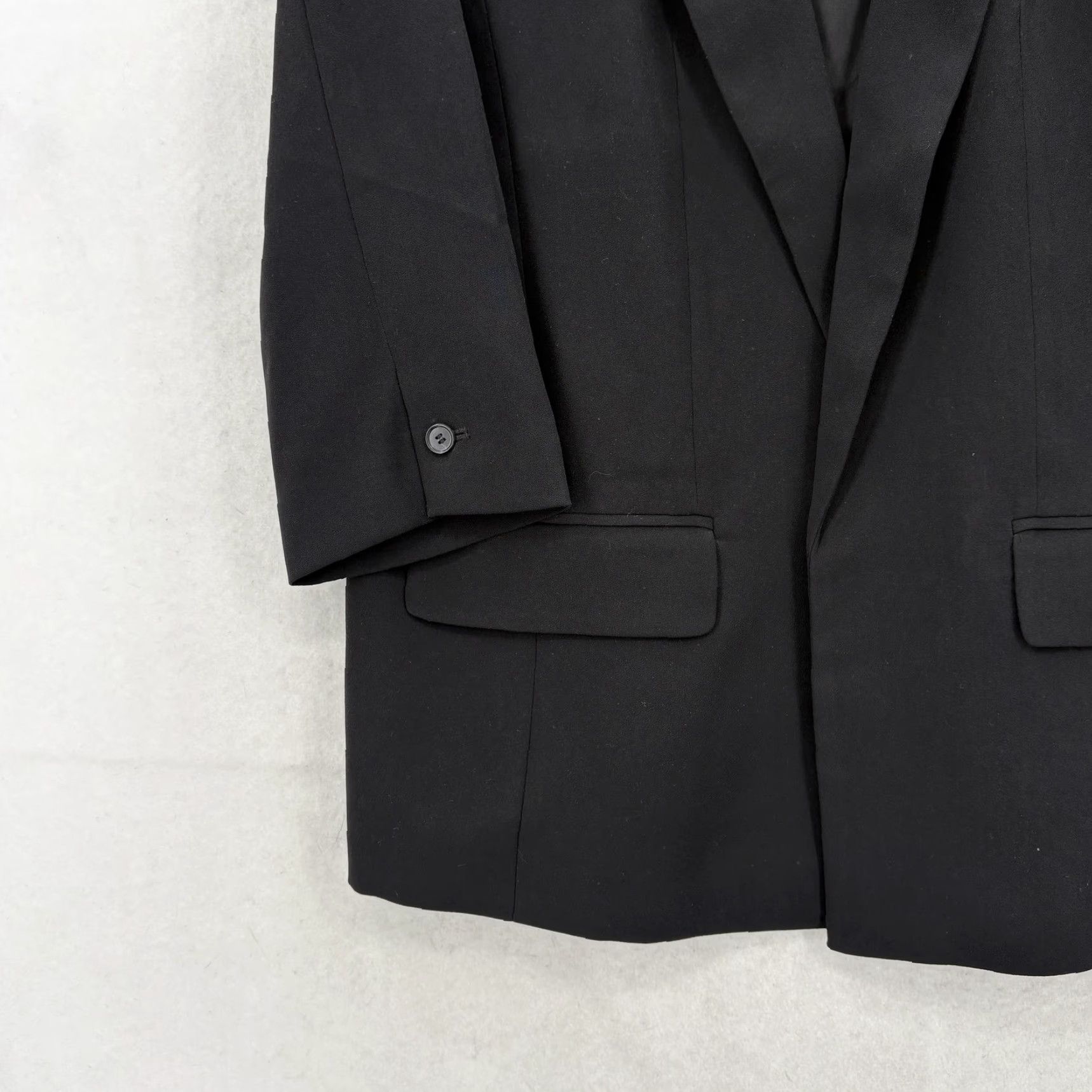 Loft LOFT Blazer 14 Black Crepe 3/4 Sleeve Open Front Work Jacket Womens NWT Size XL / US 12-14 / IT 48-50 - 3 Thumbnail