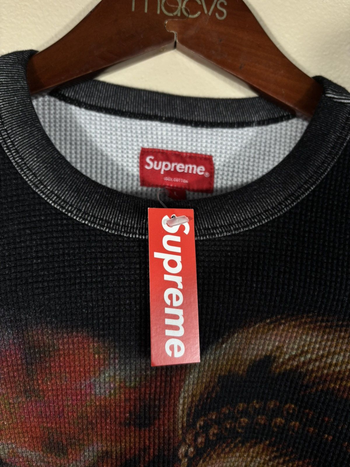 Supreme FW19 Ganesh Waffle Thermal Long Sleeve Shirt