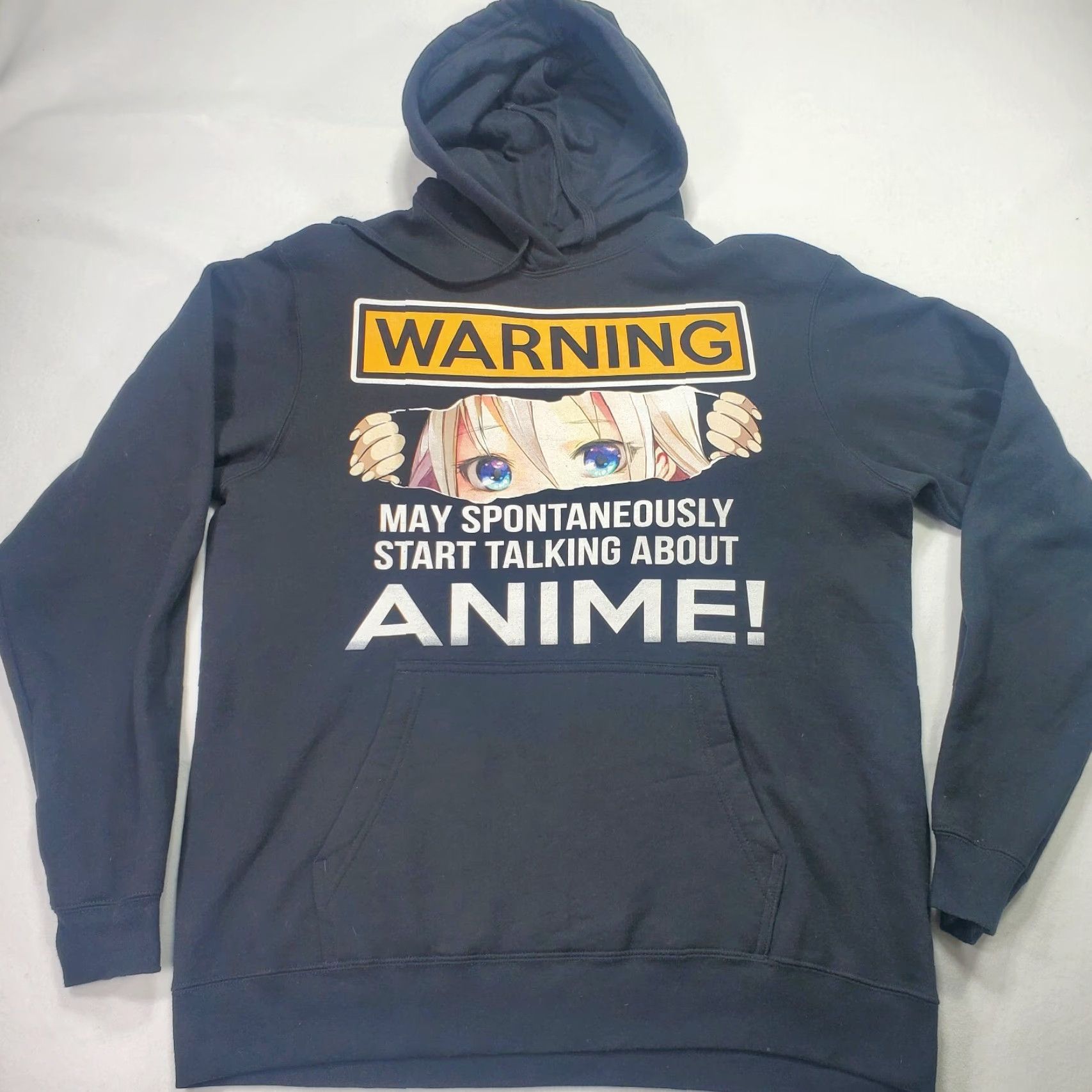 Port & Company Warning May Start Talking about Anime Hoodie Mens Womens Sweatshirt L Black Unisex Adults Port & Company Hoodie Sweatshirt Size L / US 10 / IT 46 - 2 Thumbnail