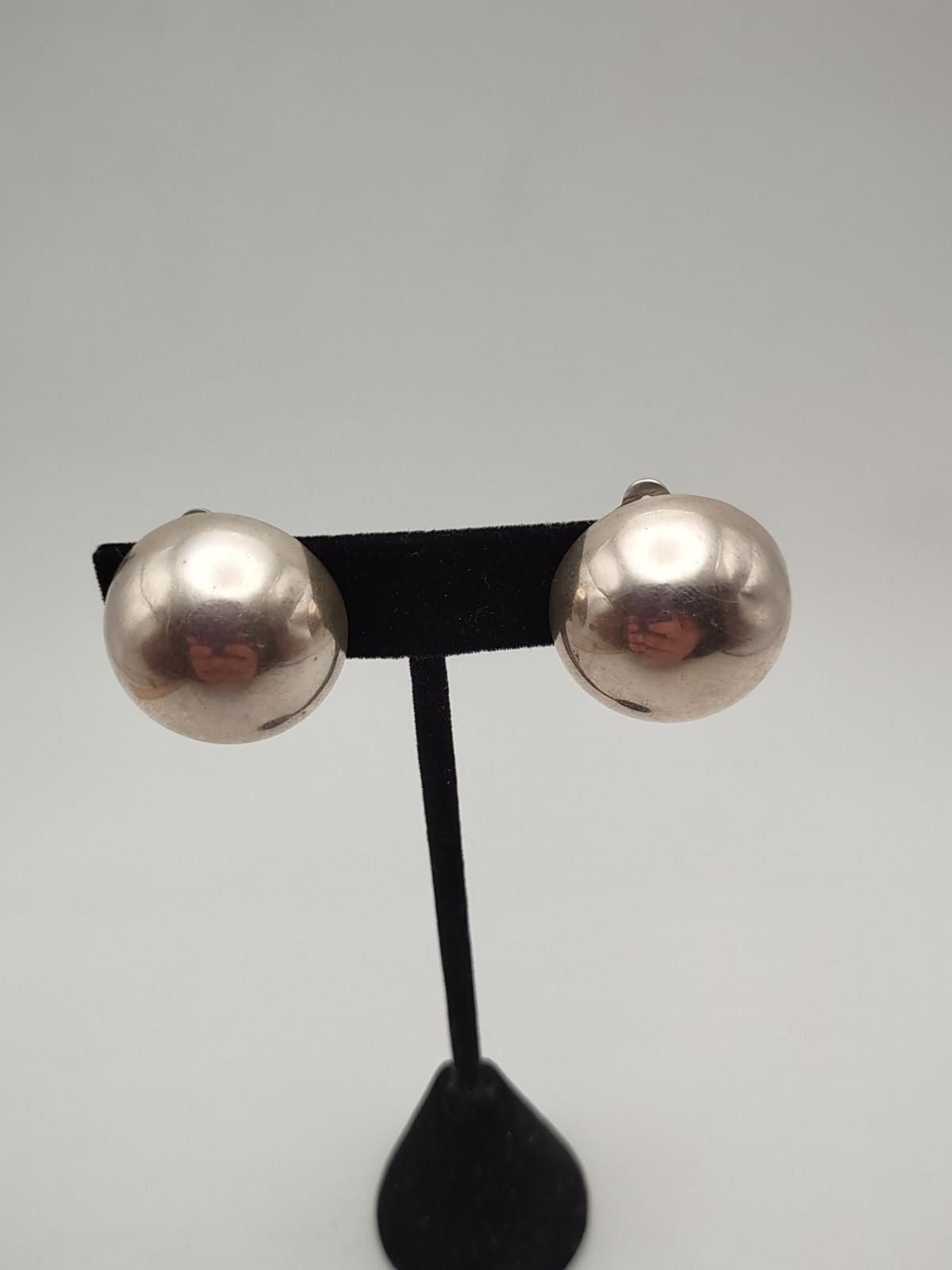 Other Taxco Mexico Sterling Domed Clip On Earrings Size ONE SIZE - 1 Thumbnail