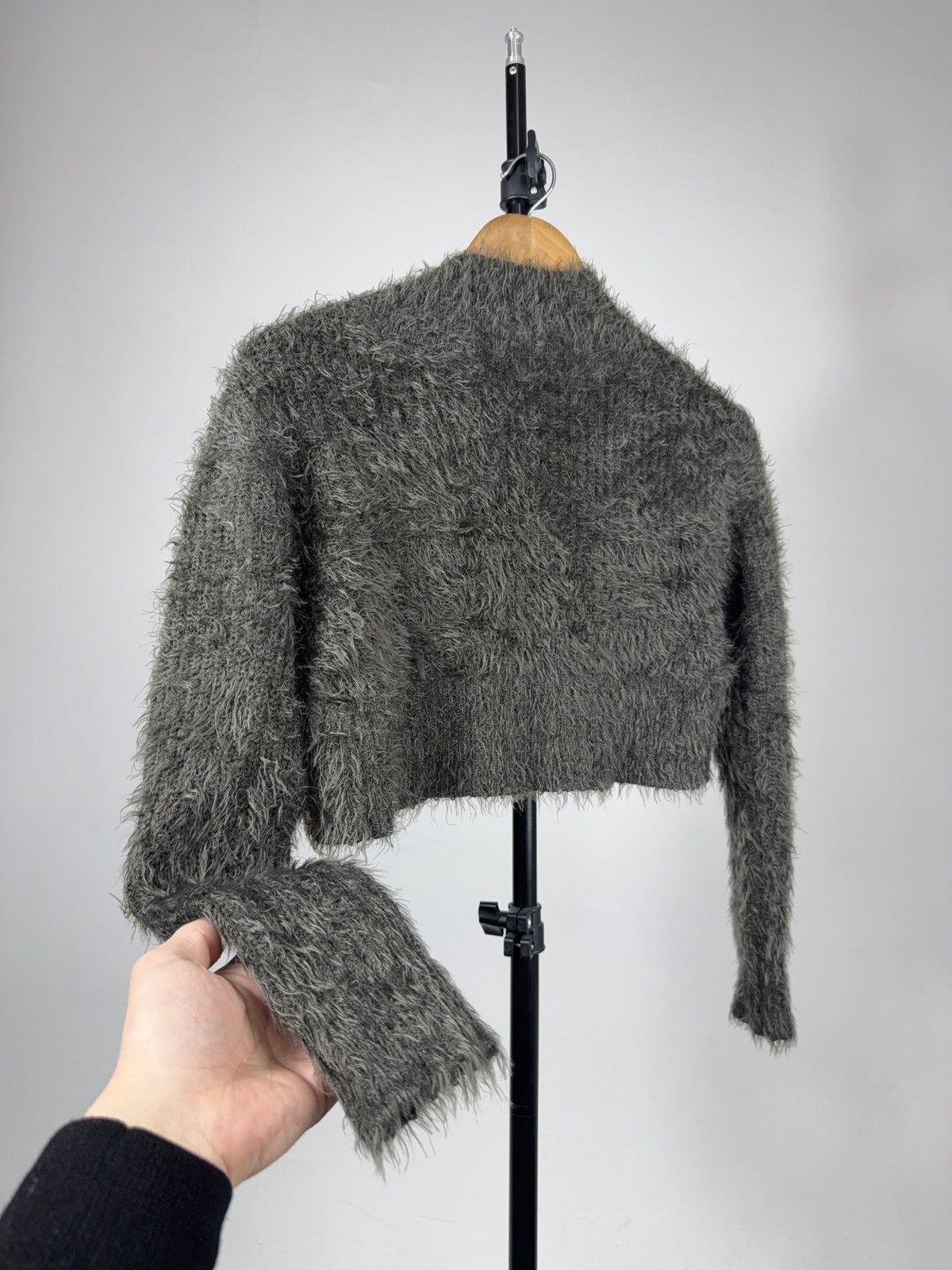 If Six Was Nine Fuzzy Japanese 00s Cropped Mohair Like Knit Bolero Cardigan Size S / US 4 / IT 40 - 7 Thumbnail