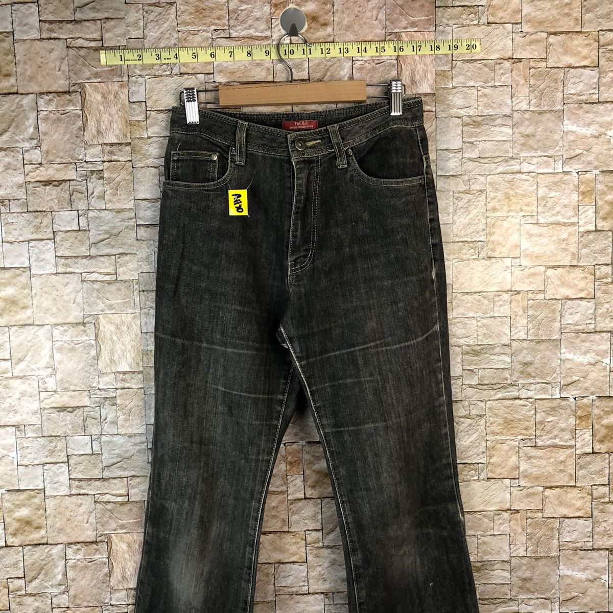 Japanese Brand Facilie Black vintage denim Jeans #A1120 Size 26" / US 2 / IT 38 - 2 Thumbnail