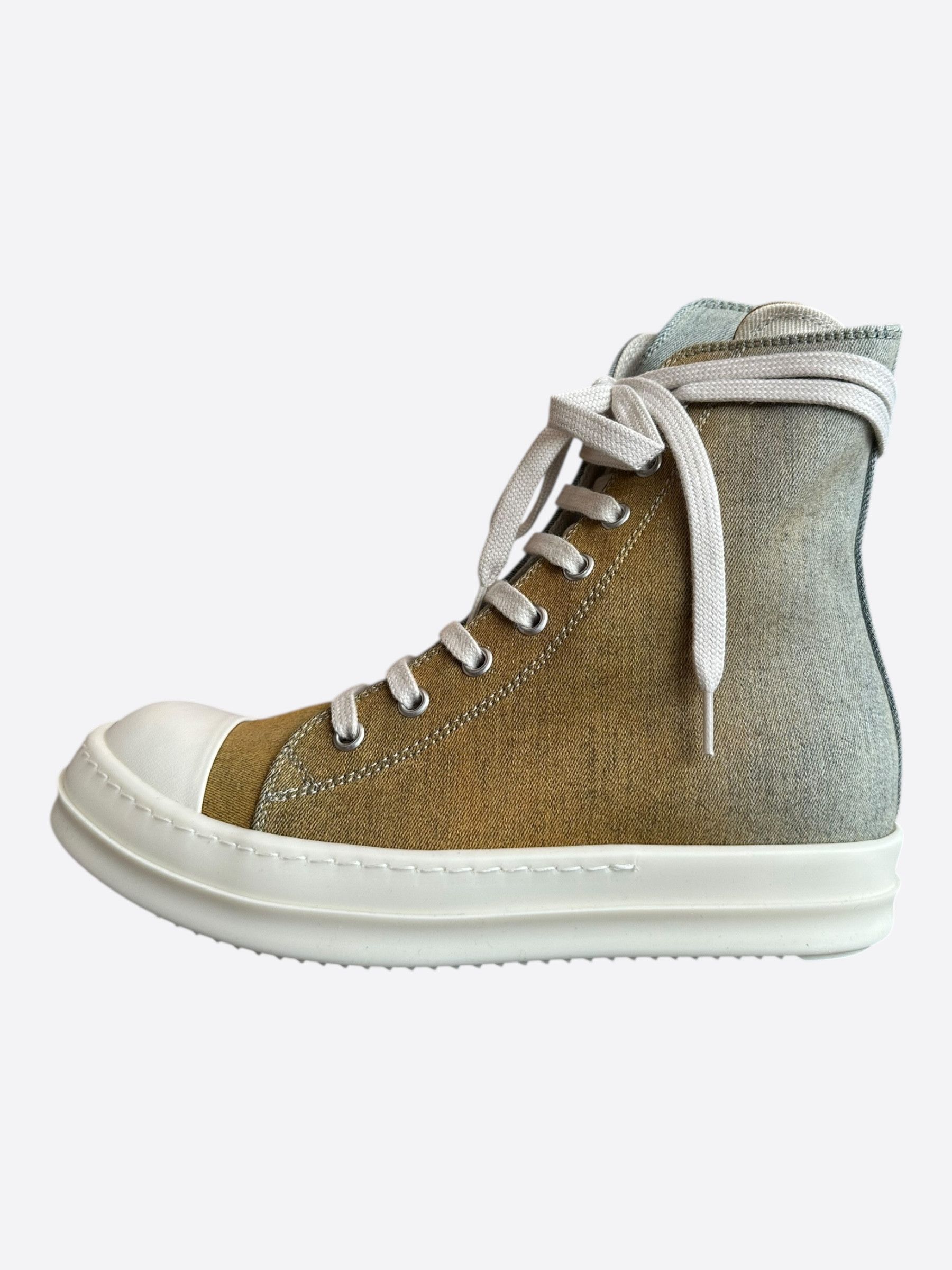 Rick Owens Rick Owens Blue & Orange Gradient Women's High Top Sneakers Size US 6 / IT 36 - 3 Thumbnail