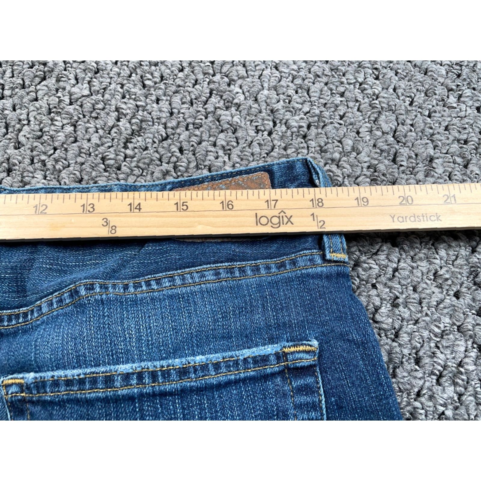 Denime AG Adriano Goldschmied Hero Jeans Men's 36 x 28 Blue Denim Relaxed Fit USA Made Jeans Size US 36 / EU 52 - 6 Thumbnail
