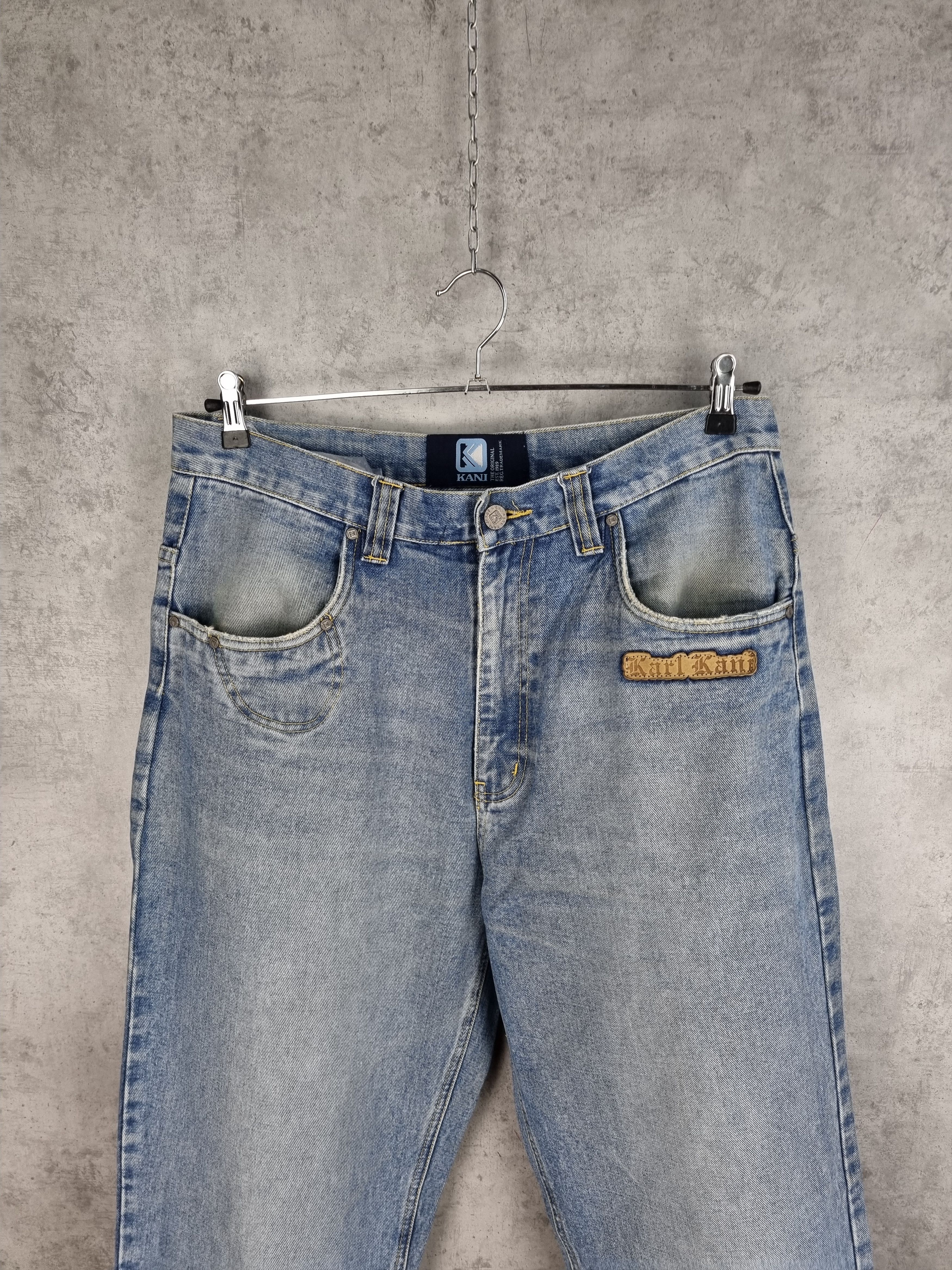 Karl Kani × Vintage × Wu-Tang Clan Karl Kani Brooklyn Embroidered Big Logo Baggy Vintage Jeans Size US 34 / EU 50 - 5 Thumbnail