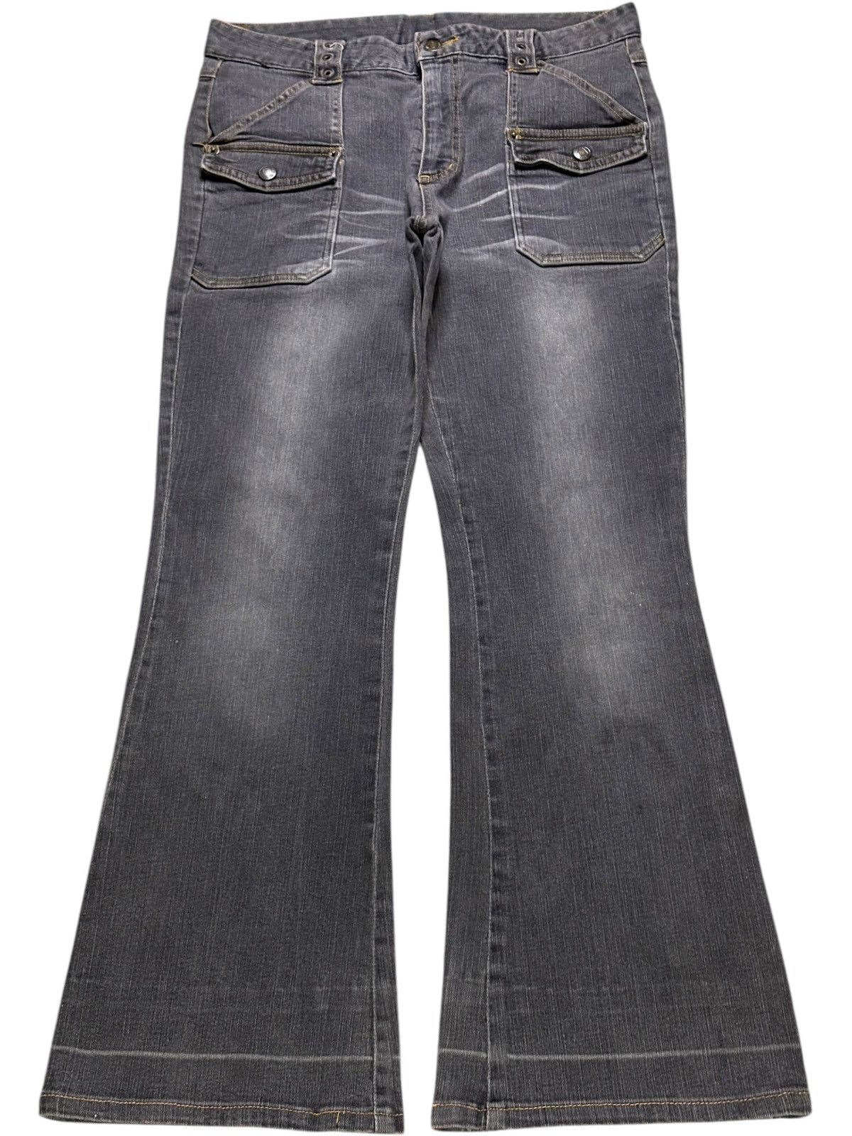 Japanese Brand Vintage Japanese Brand Bush Pant Faded Wash Flare Jeans Size US 30 / EU 46 - 1 Thumbnail