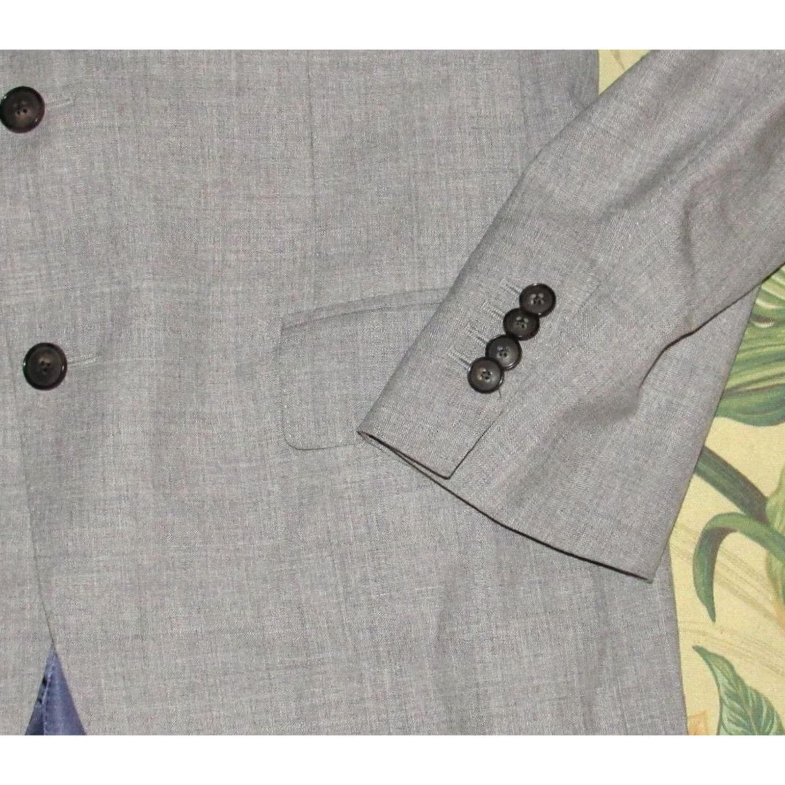 Suitsupply Suitsupply Lazio Single Breasted Wool Sharkskin Grey Blazer Jacket Slim 40R Mens Size 40R - 3 Thumbnail
