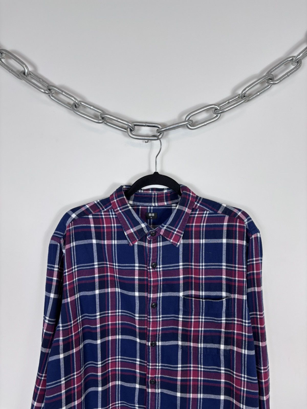 Uniqlo Uniqlo Men’s Plaid Check Pocket Button Up Flannel Shirt Size US XL / EU 56 / 4 - 2 Thumbnail