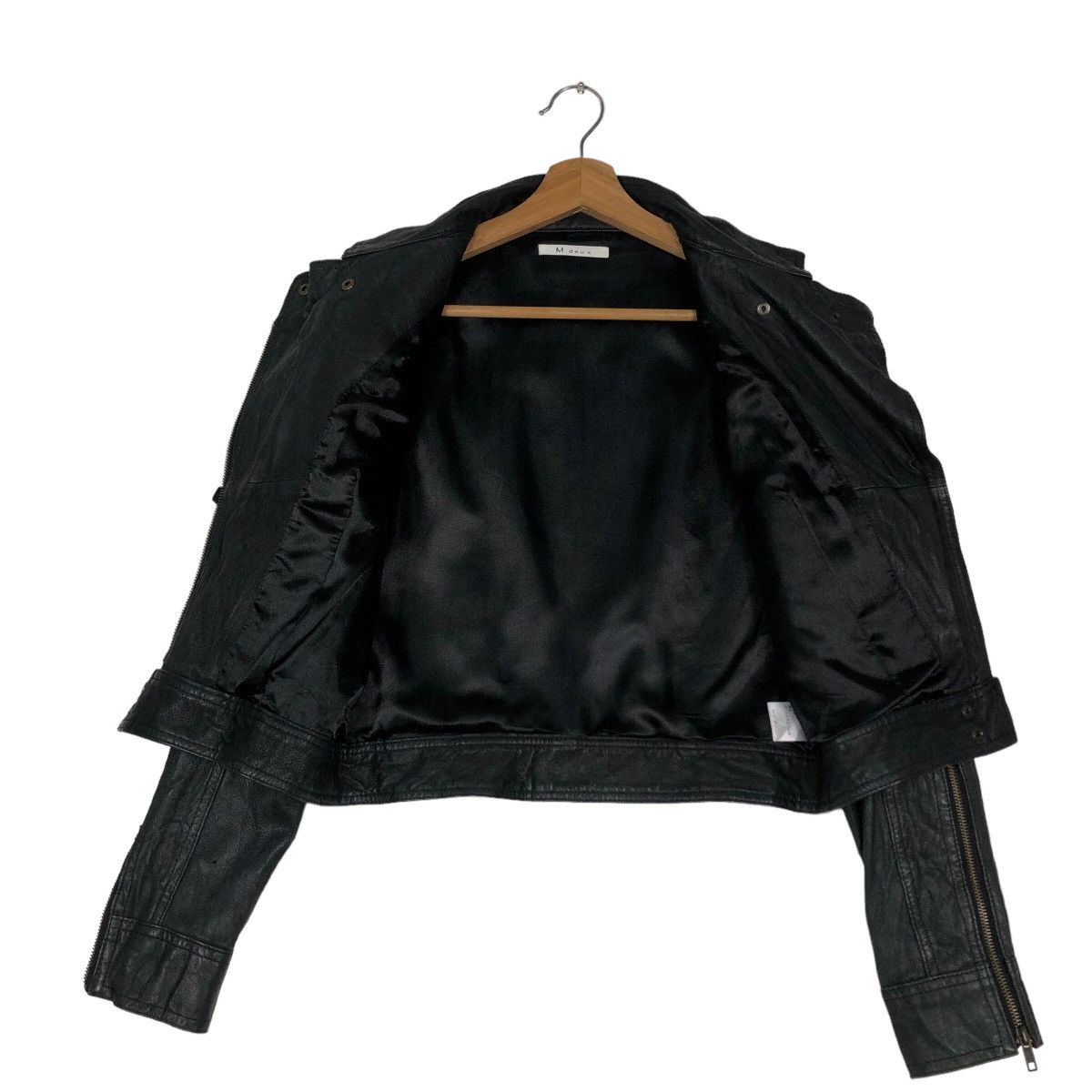 Japanese Brand 🔥Vtg Cropped Biker Leather Jacket M.Deux Issey Miyake Size US M / EU 48-50 / 2 - 11 Thumbnail