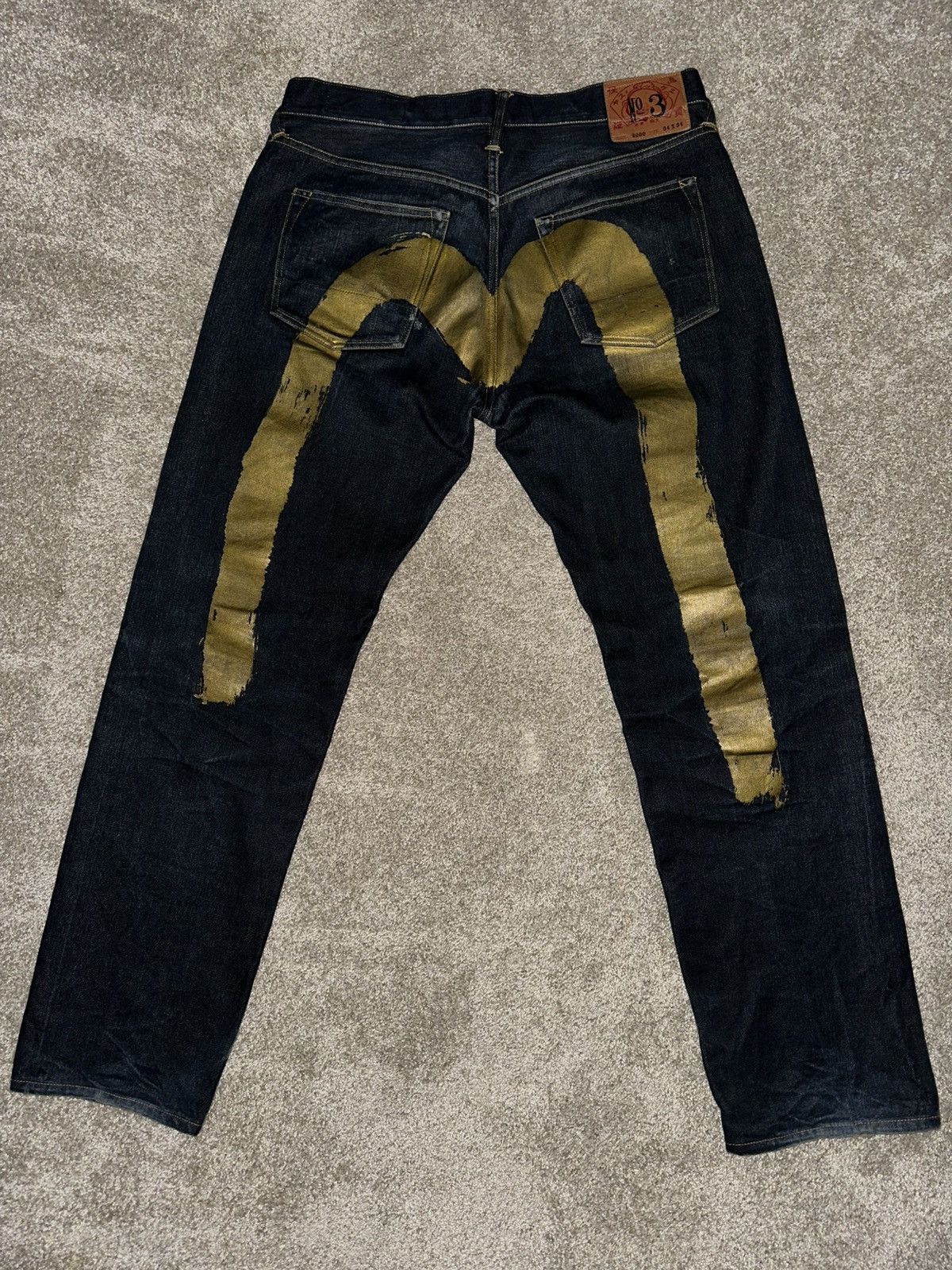 Evisu EVISU JEANS daicock big logo gold selvedge denim Japan Size US 34 / EU 50 - 2 Thumbnail