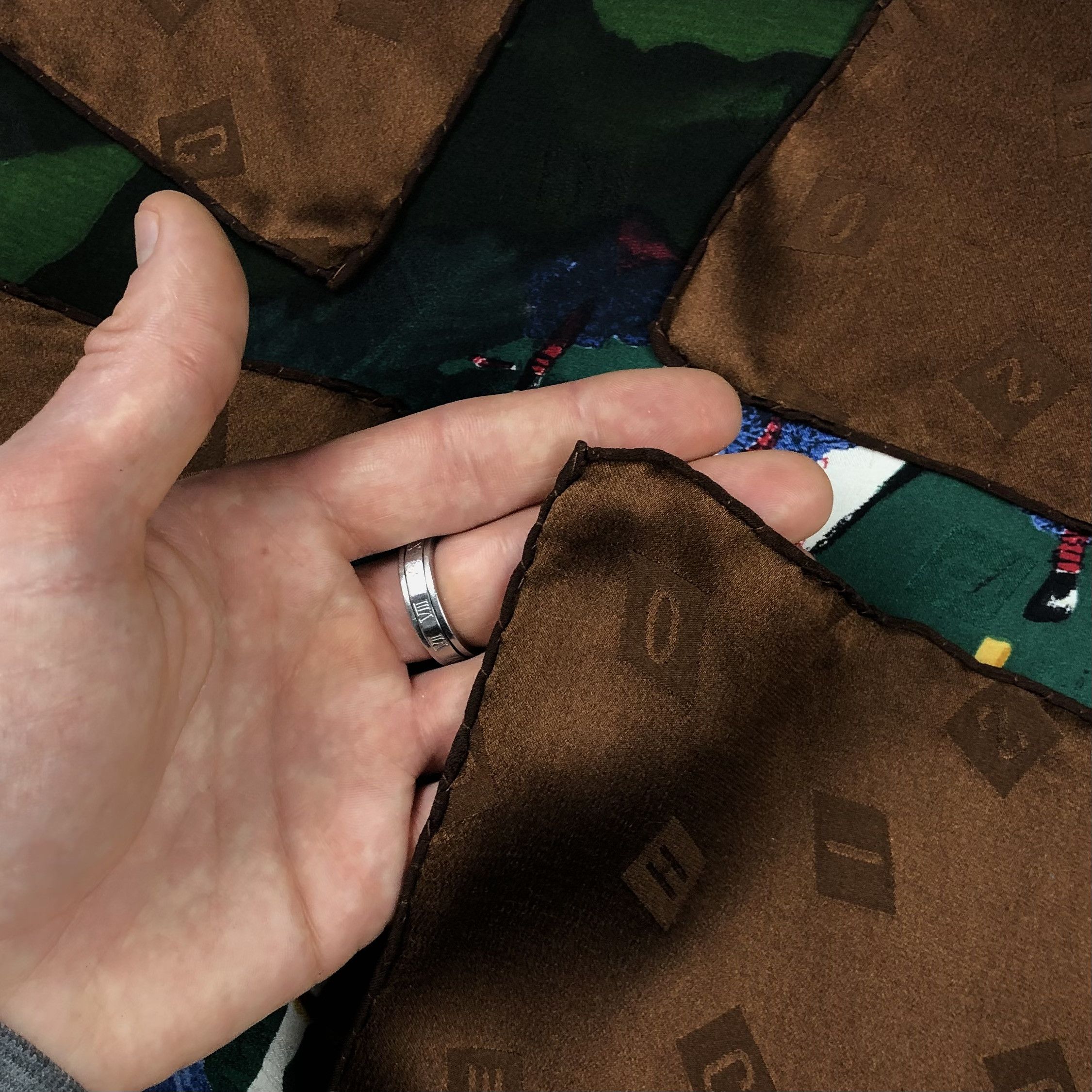 Moschino 90s Moschino Larioseta Silk Abstract Art Scarf Size ONE SIZE - 6 Thumbnail