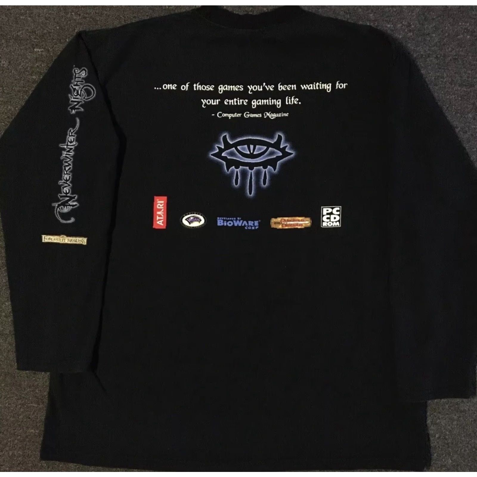 Vintage VINTAGE Neverwinter Nights Faded Video Game Promo Shirt XL Black Mens T-Shirt 90s Nintendo Atari Bioware WOTC Size US XL / EU 56 / 4 - 2 Thumbnail