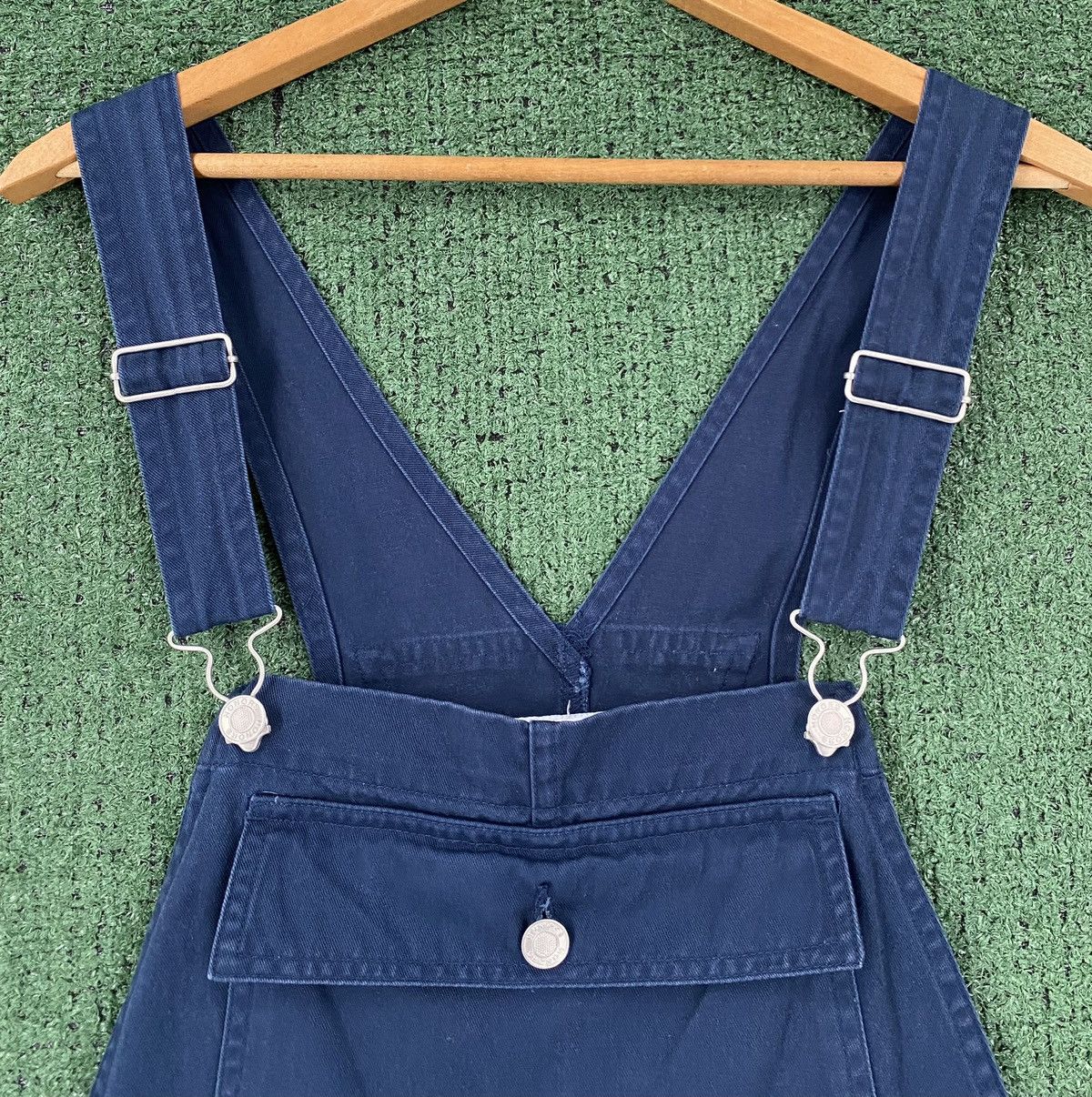 Other Vintage Y2K Honors Navy Cotton Carpenter Shortalls Small Size 31" - 3 Thumbnail