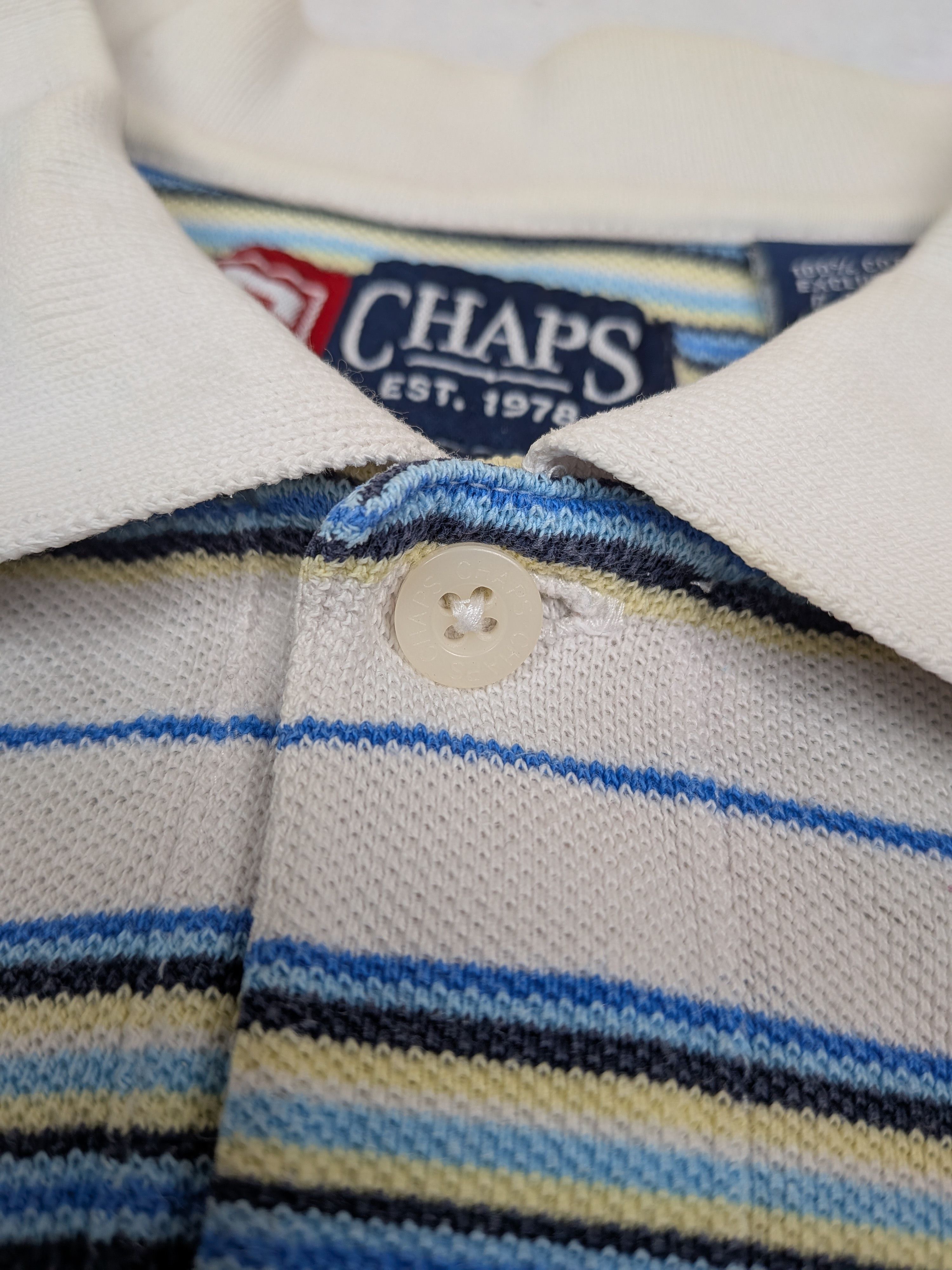 Chaps Ralph Lauren Chaps Vintage Striped Polo Shirt Size L Size US L / EU 52-54 / 3 - 7 Thumbnail