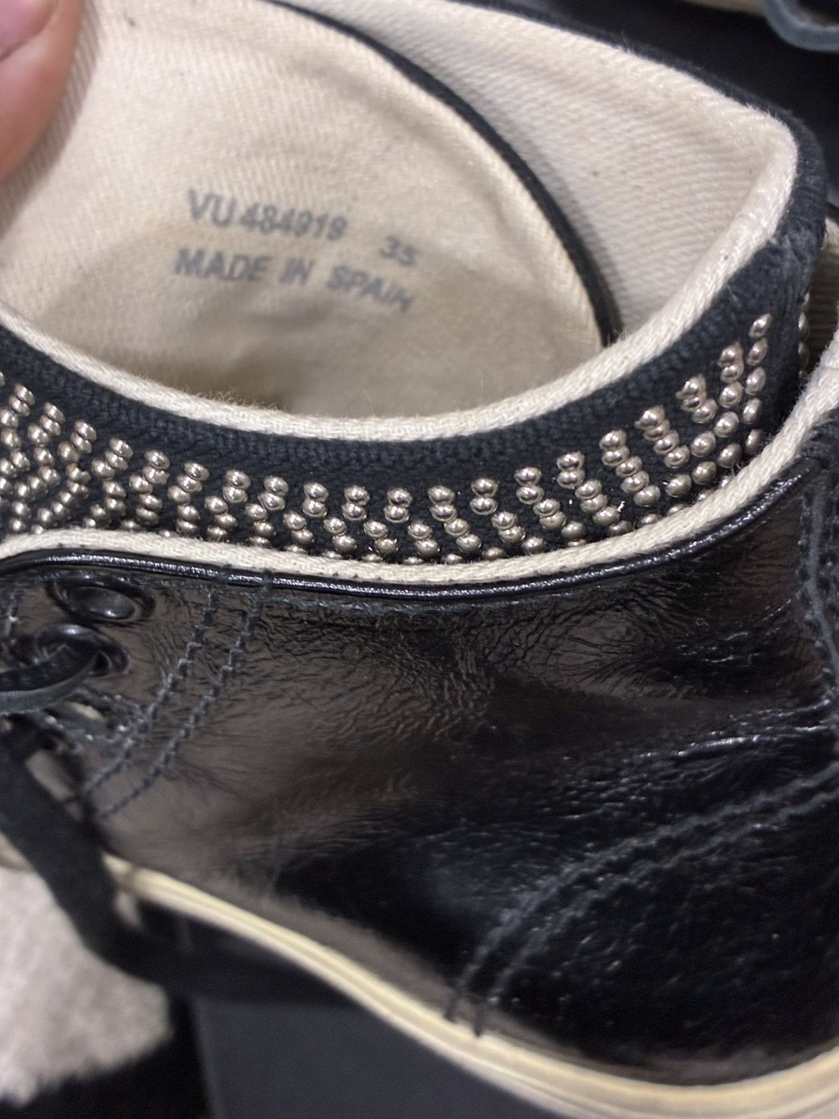 Saint Laurent Paris Double Studded High Top Sneaker EU 35 USA 5 Size US 5 / IT 35 - 12 Thumbnail