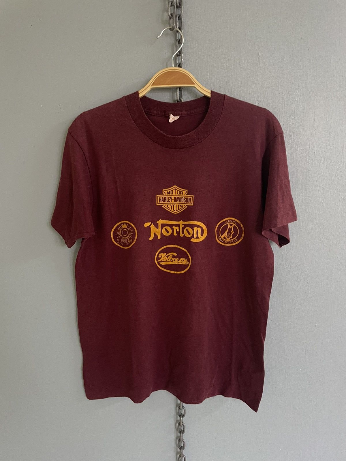 Vintage Vintage 80s Norton motorcycle kick start classic t shirt Size US M / EU 48-50 / 2 - 1 Thumbnail